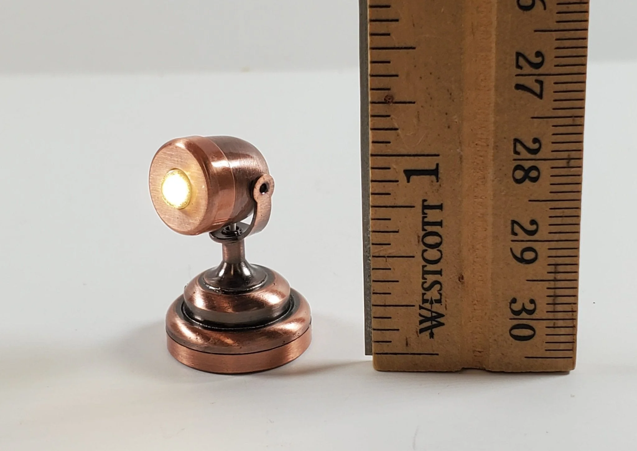 Dollhouse Spot Ceiling Light Bronze Adjustable 1:12 Scale Battery Operated Modern - Image 5