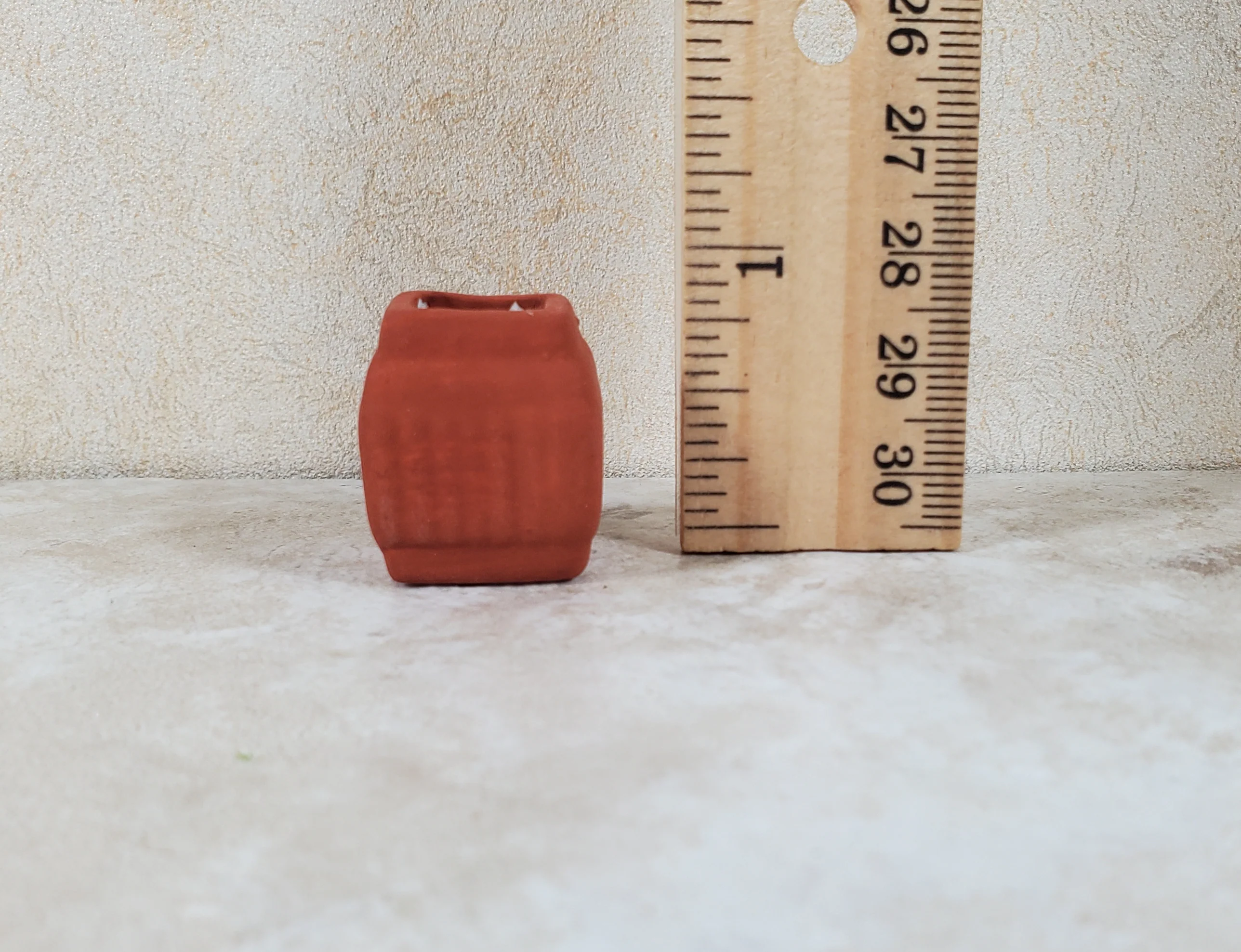 Dollhouse Square Terra Cotta Planter 1:12 Scale Miniature - Image 4