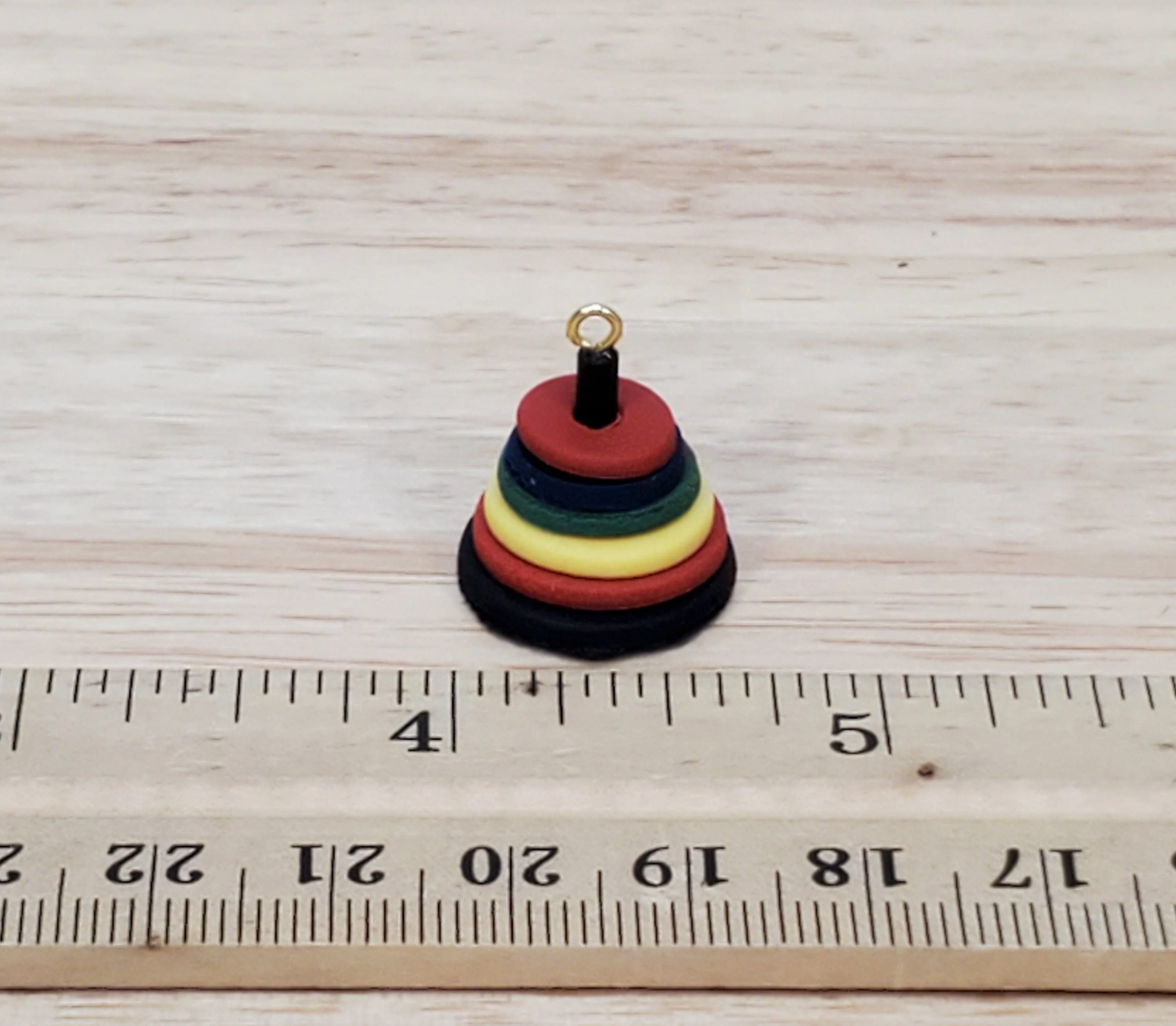 Dollhouse Stacking Ring Toy Wood 1:12 Scale Miniature Nursery - Image 3