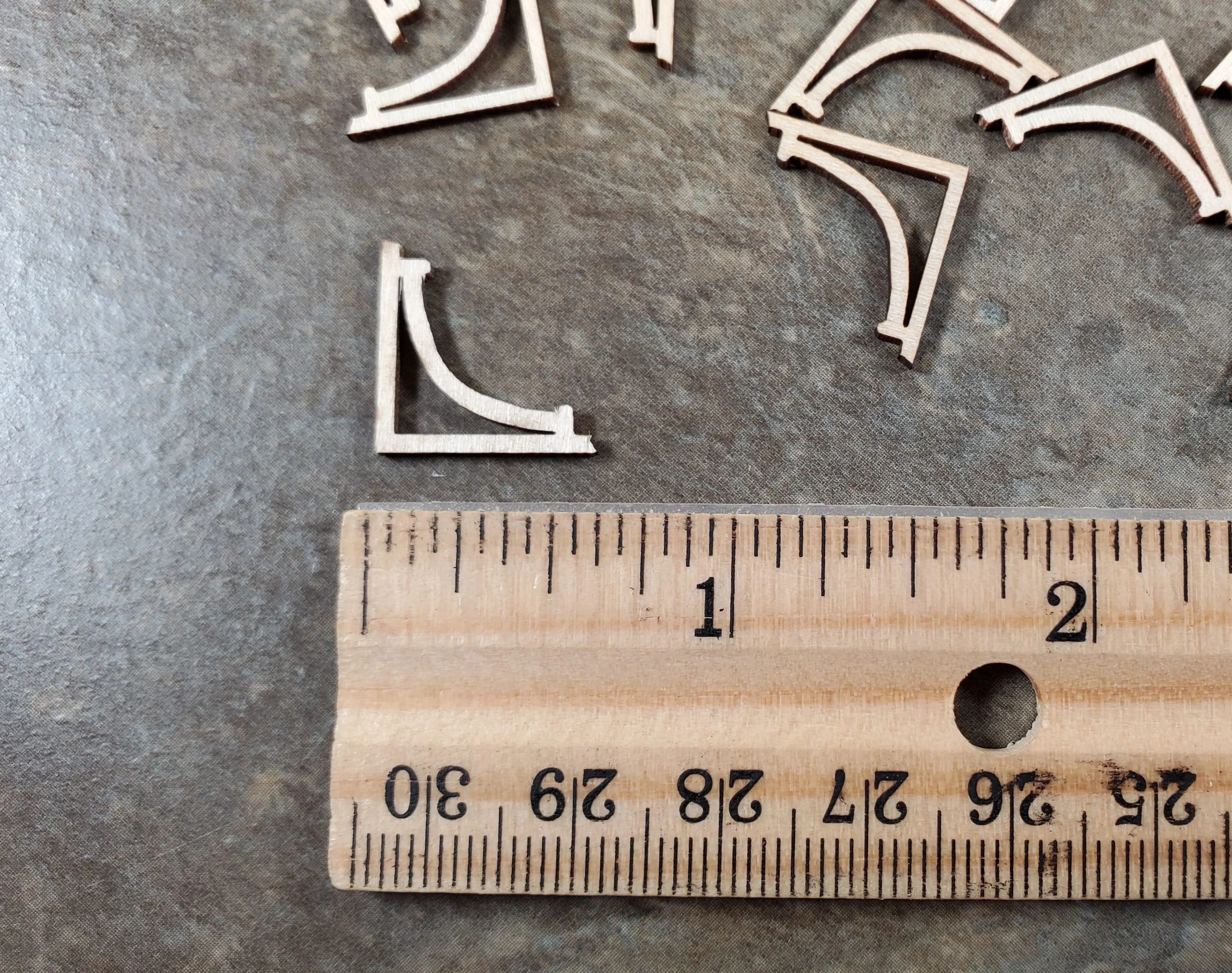 Dollhouse Stair Tread Trim Brackets Spandrels Georgian Style 14 pc 1:12 Scale - Image 2