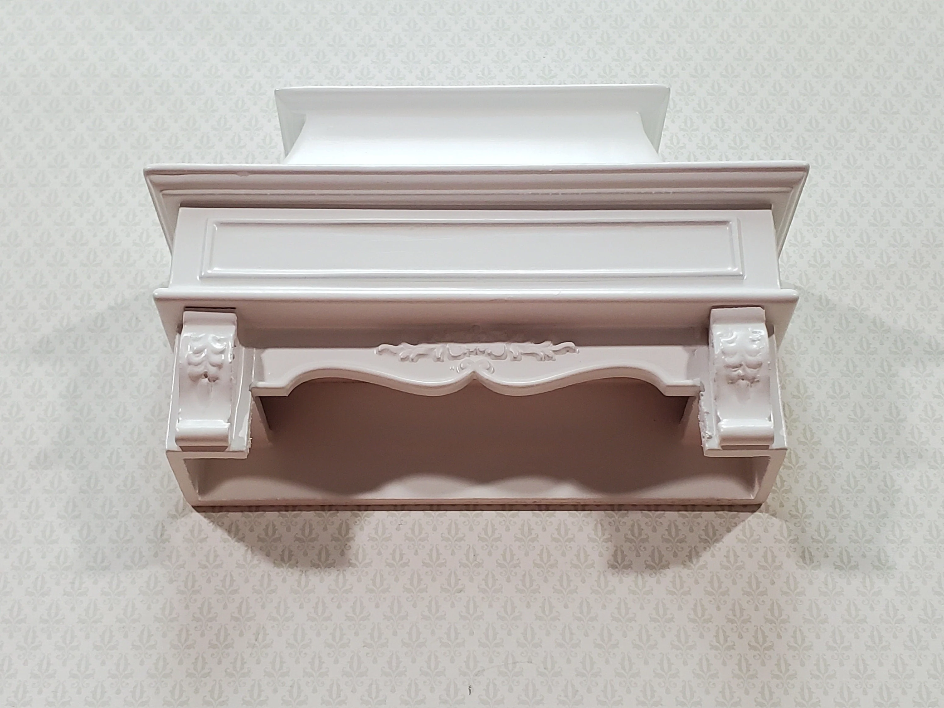 Dollhouse Stove Hood Vent White Wood 1:12 Scale Miniature Kitchen Oven Fan - Image 2