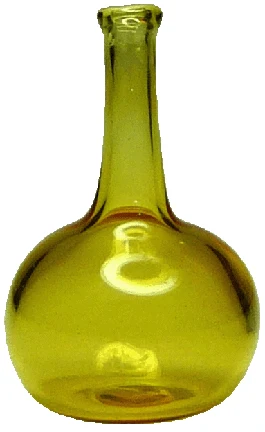 Dollhouse Tall Amber Glass Onion Jar or Vase 1:12 Scale Miniature