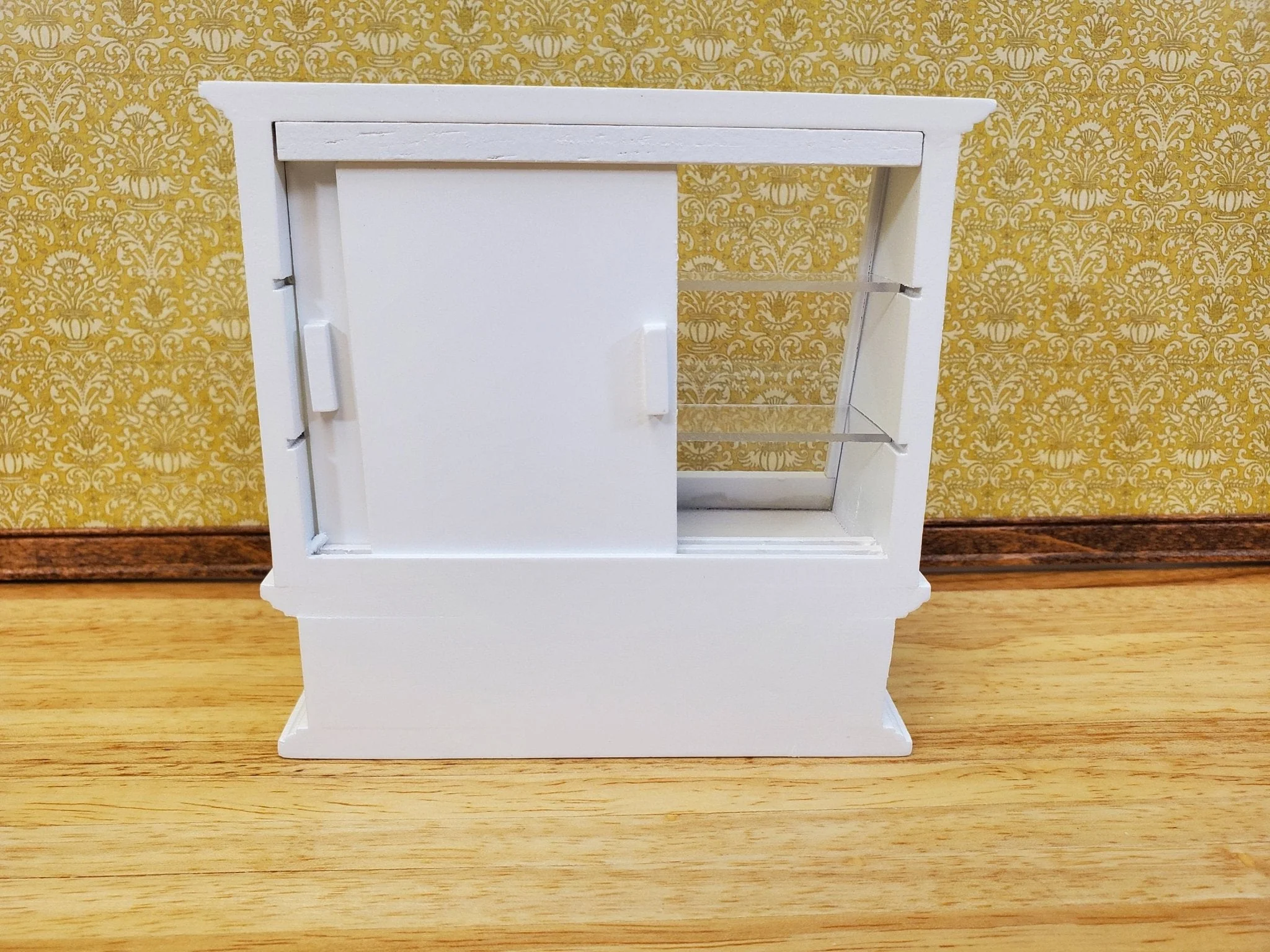 Dollhouse Tall Display Counter Cabinet for Bakery or Shop White 1:12 Scale Miniature Furniture - Image 3