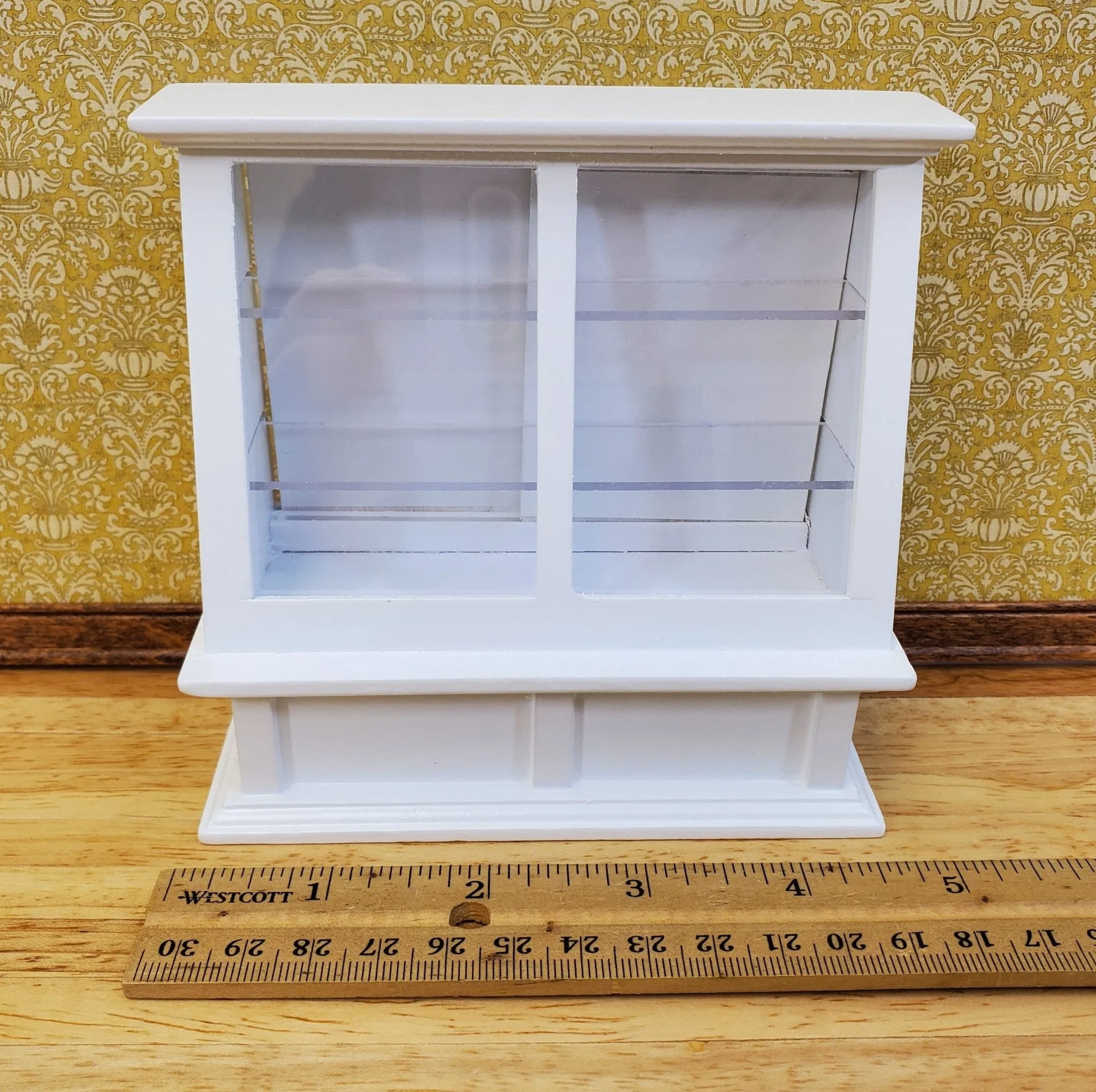 Dollhouse Tall Display Counter Cabinet for Bakery or Shop White 1:12 Scale Miniature Furniture - Image 4
