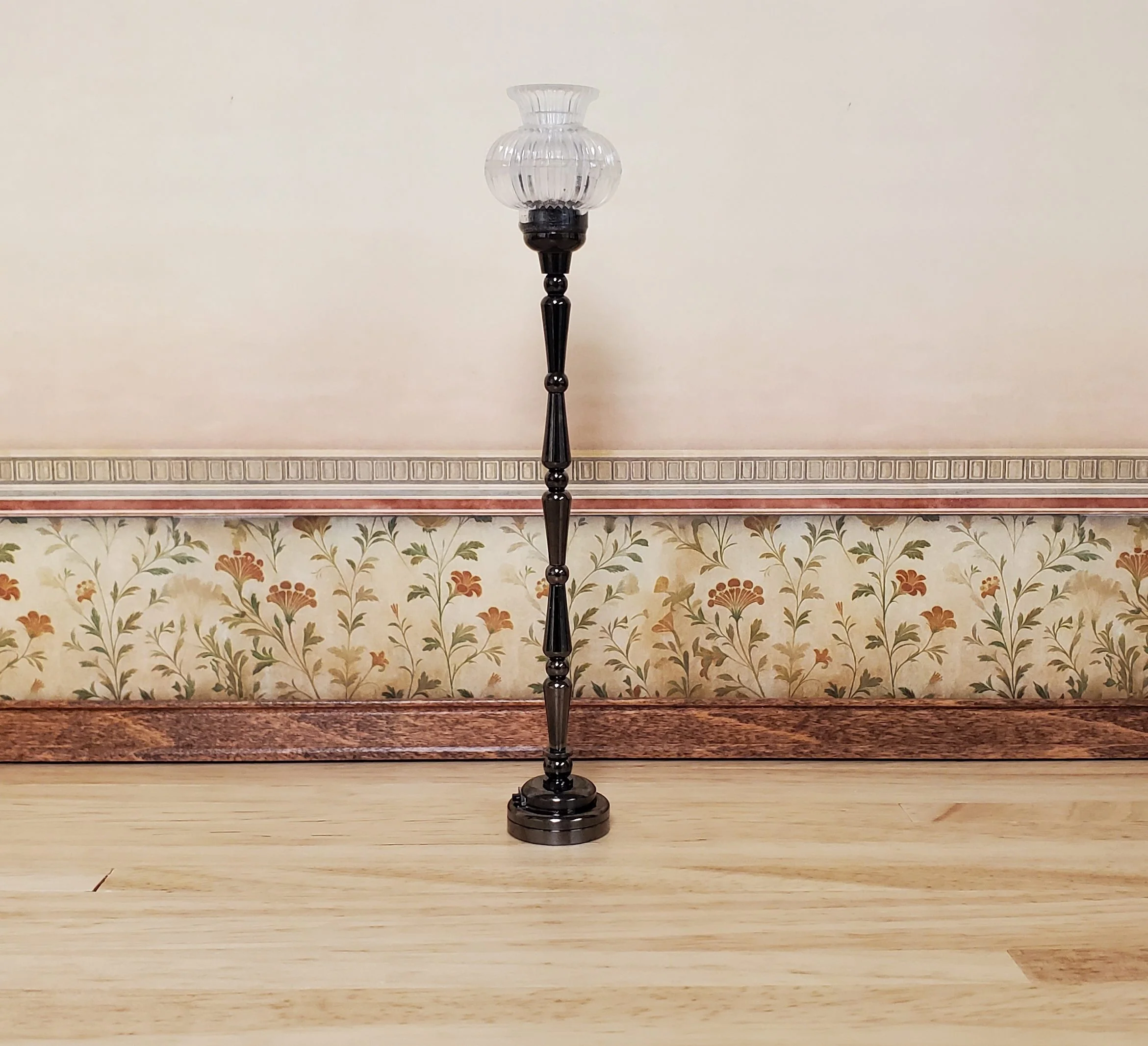 Dollhouse Tall Floor Lamp Battery Light Torchiere 1:12 Scale Miniature - Image 3