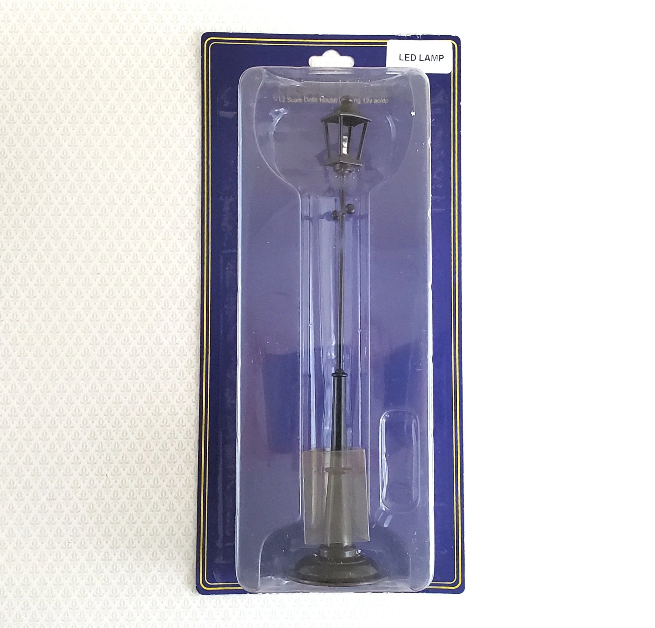 Dollhouse Tall Street Lamp LED Battery Light Metal Large 7 3/4" 1:12 Scale Miniature - Image 2