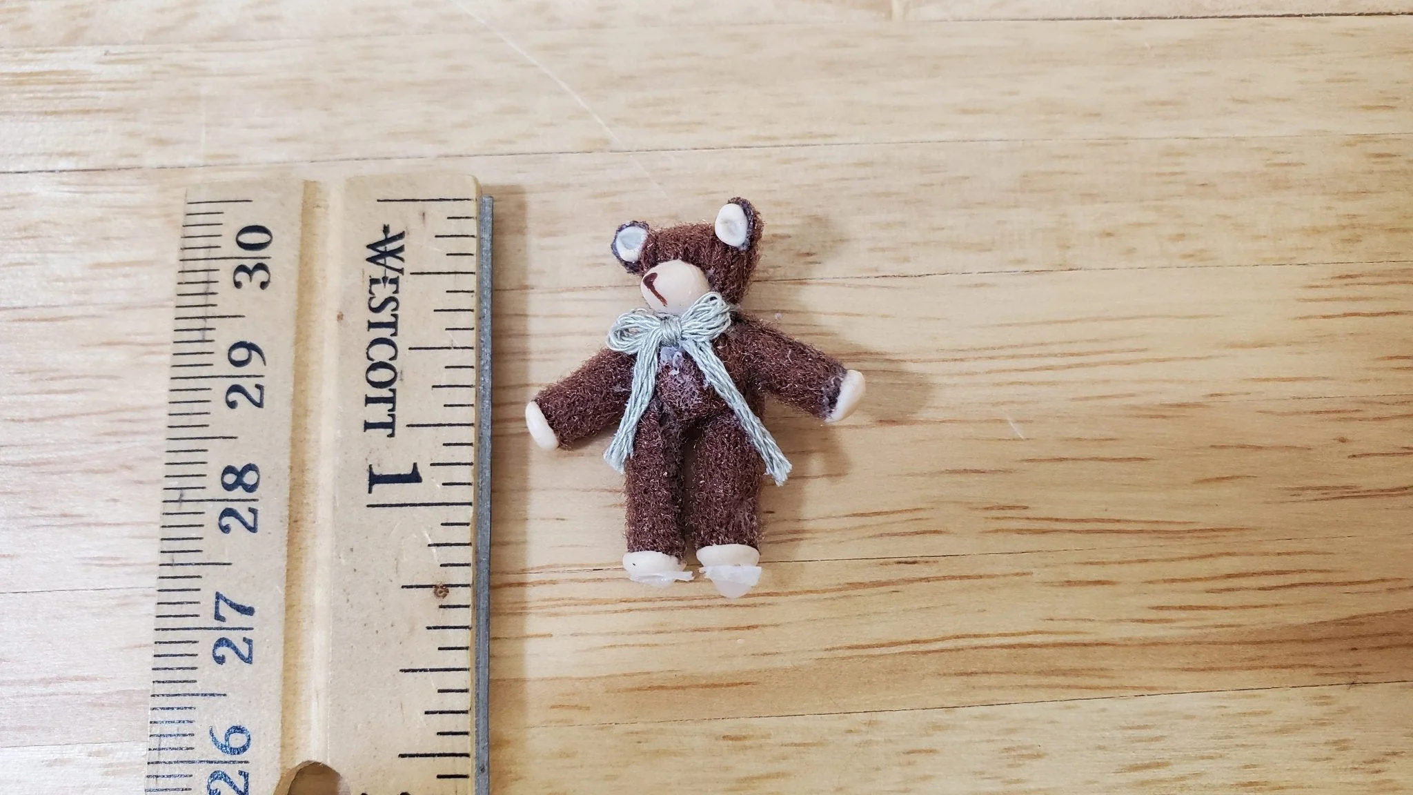 Dollhouse Teddy Bears Set of 3 Stuffed Animal Toy 1:12 Scale Miniature Nursery - Image 4