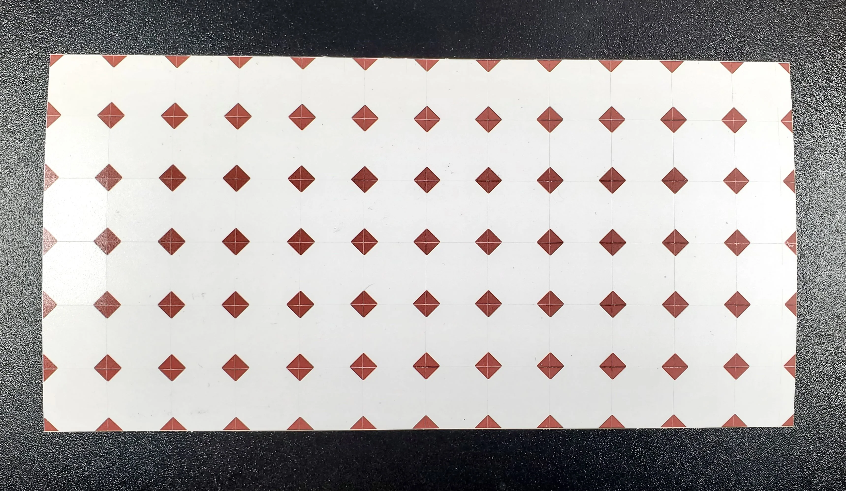 Dollhouse Tile Floor Sheet White with Dark Red Diamonds 1:12 Scale Miniature