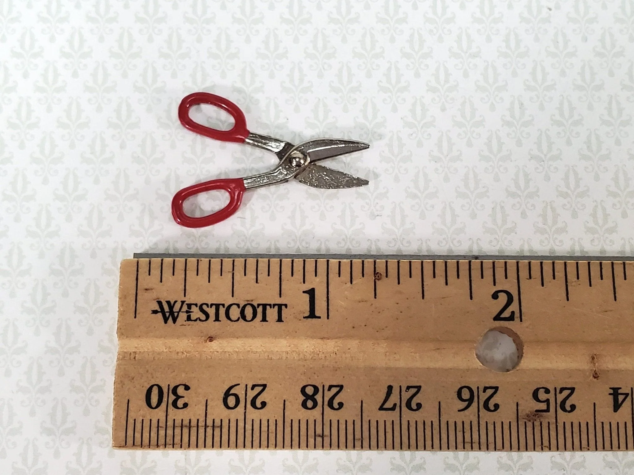 Dollhouse Tiny Tin Snips Shears Painted Metal Miniature Accessories Tools - Image 2