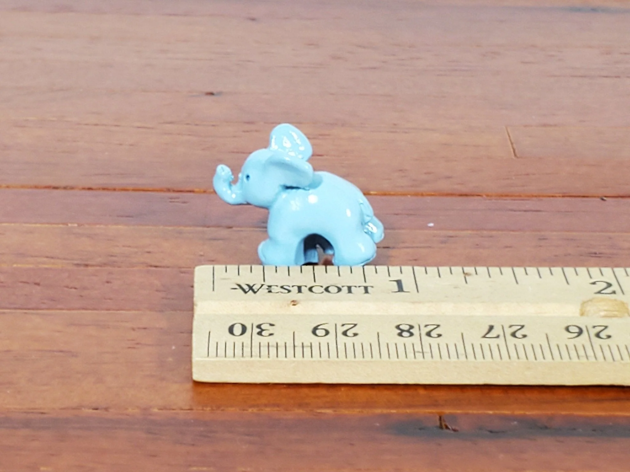 Dollhouse Toy Elephant for your Miniature Nursery Gray Resin - Image 4