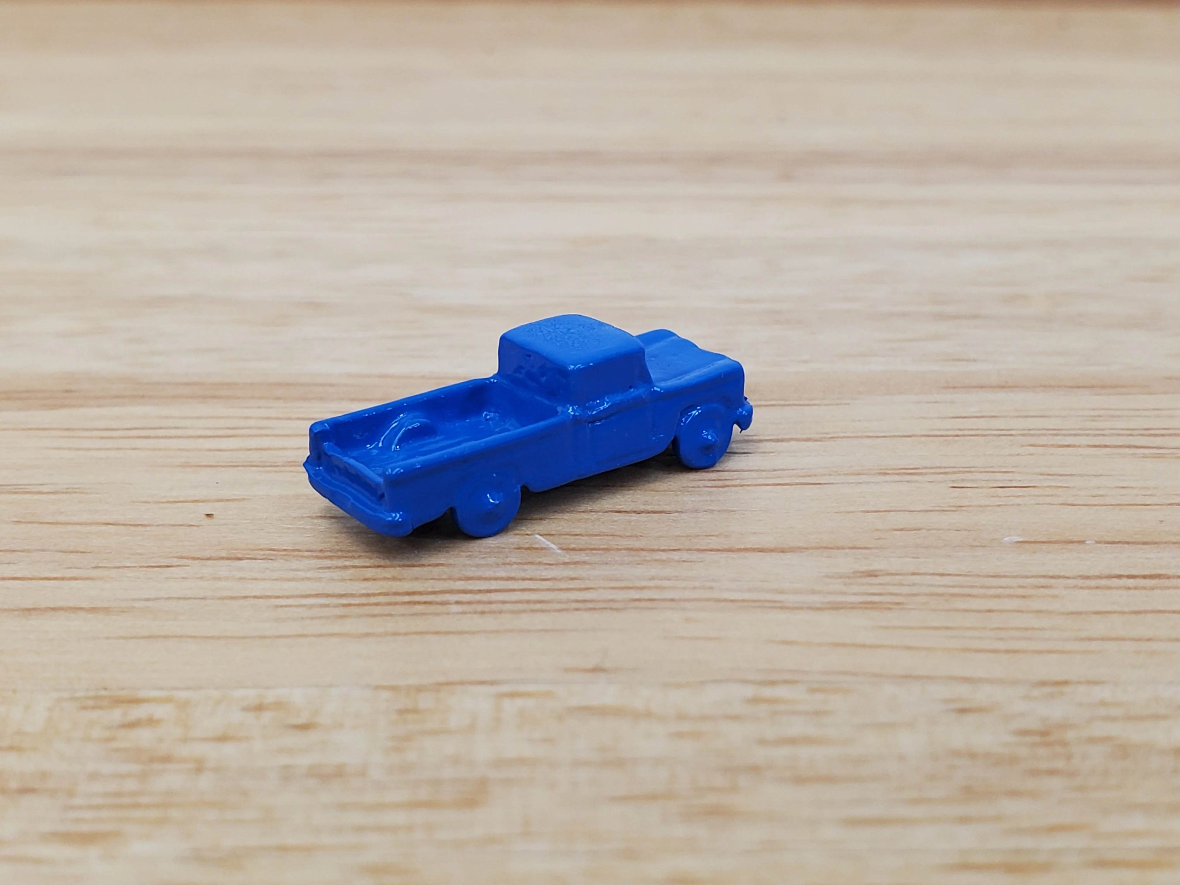 Dollhouse Toy Truck Blue Painted Metal 1:12 Scale Miniature Nursery - Image 2