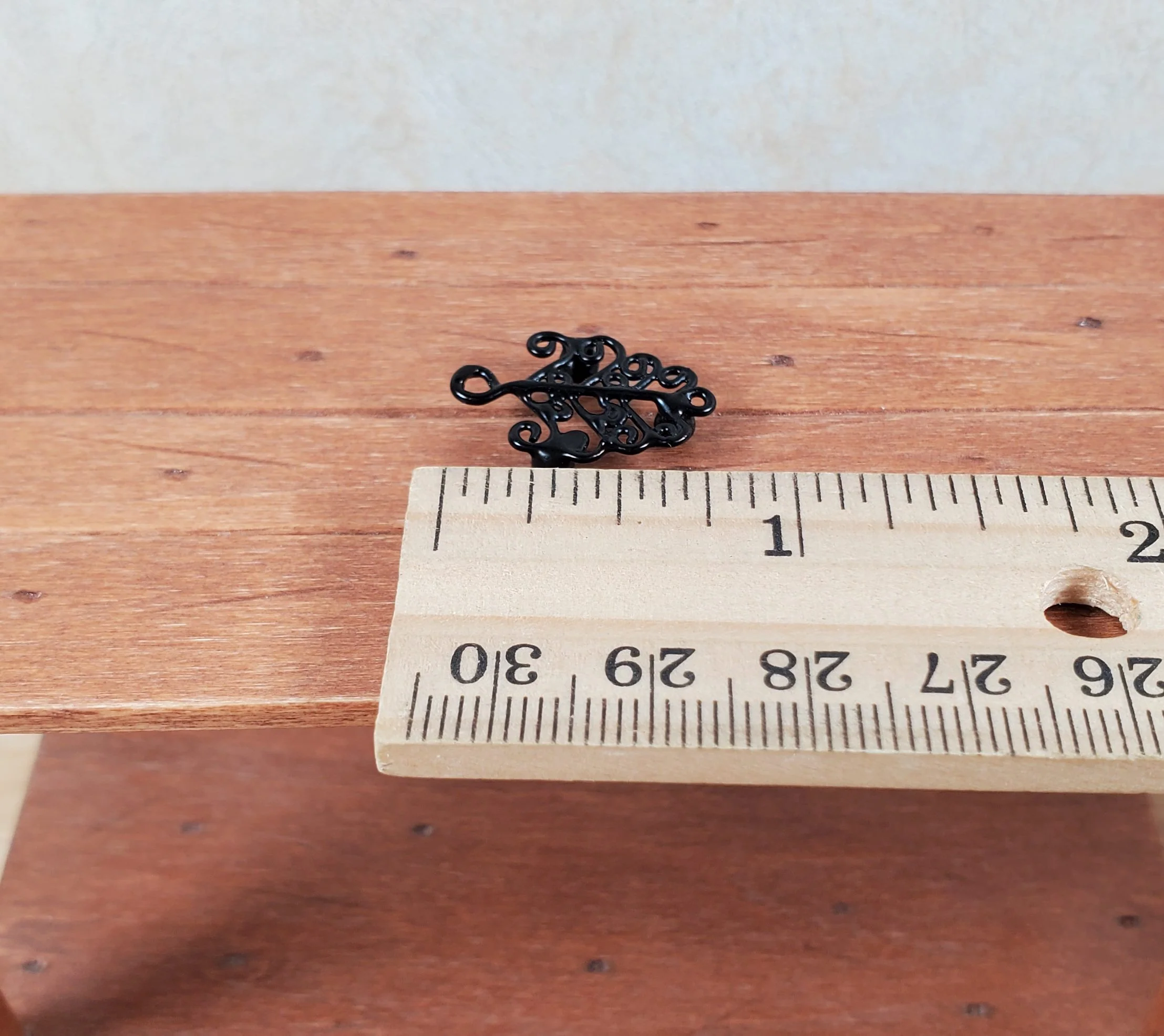 Dollhouse Trivet Hot Plate Black Scrolled Metal 1:12 Scale Miniature Kitchen - Image 4