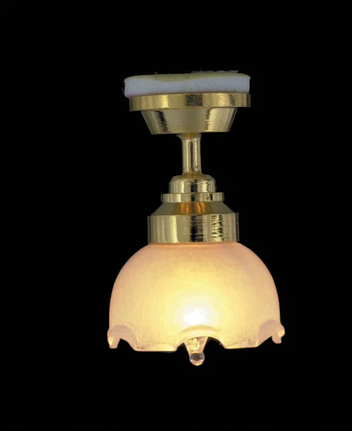 Dollhouse Tulip Ceiling Light Hanging Electric 1:12 Scale 12 Volt with Plug - Image 2