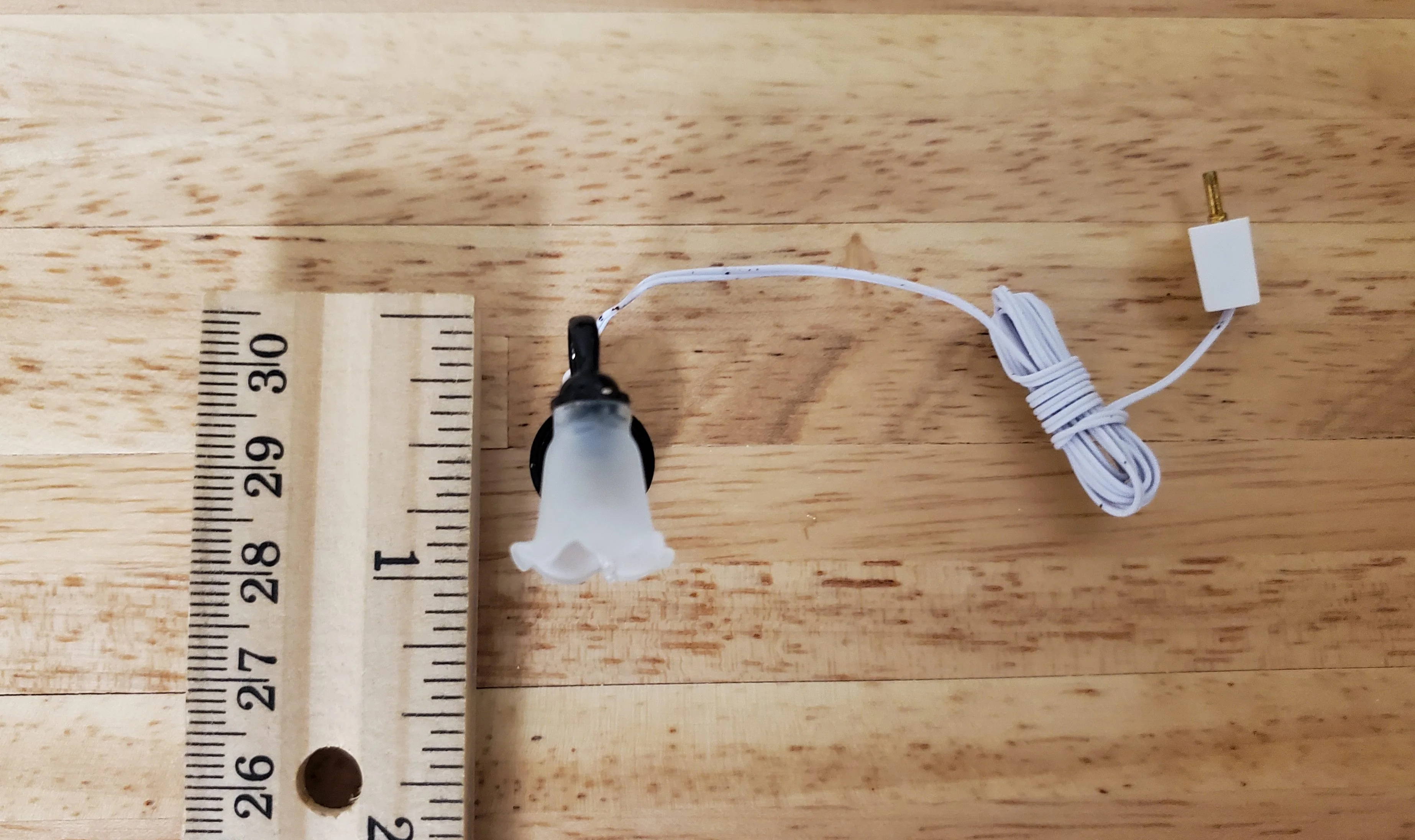 Dollhouse Tulip Wall Sconce Black 12 Volt 1:12 Scale Miniature Cir-Kit - Image 5