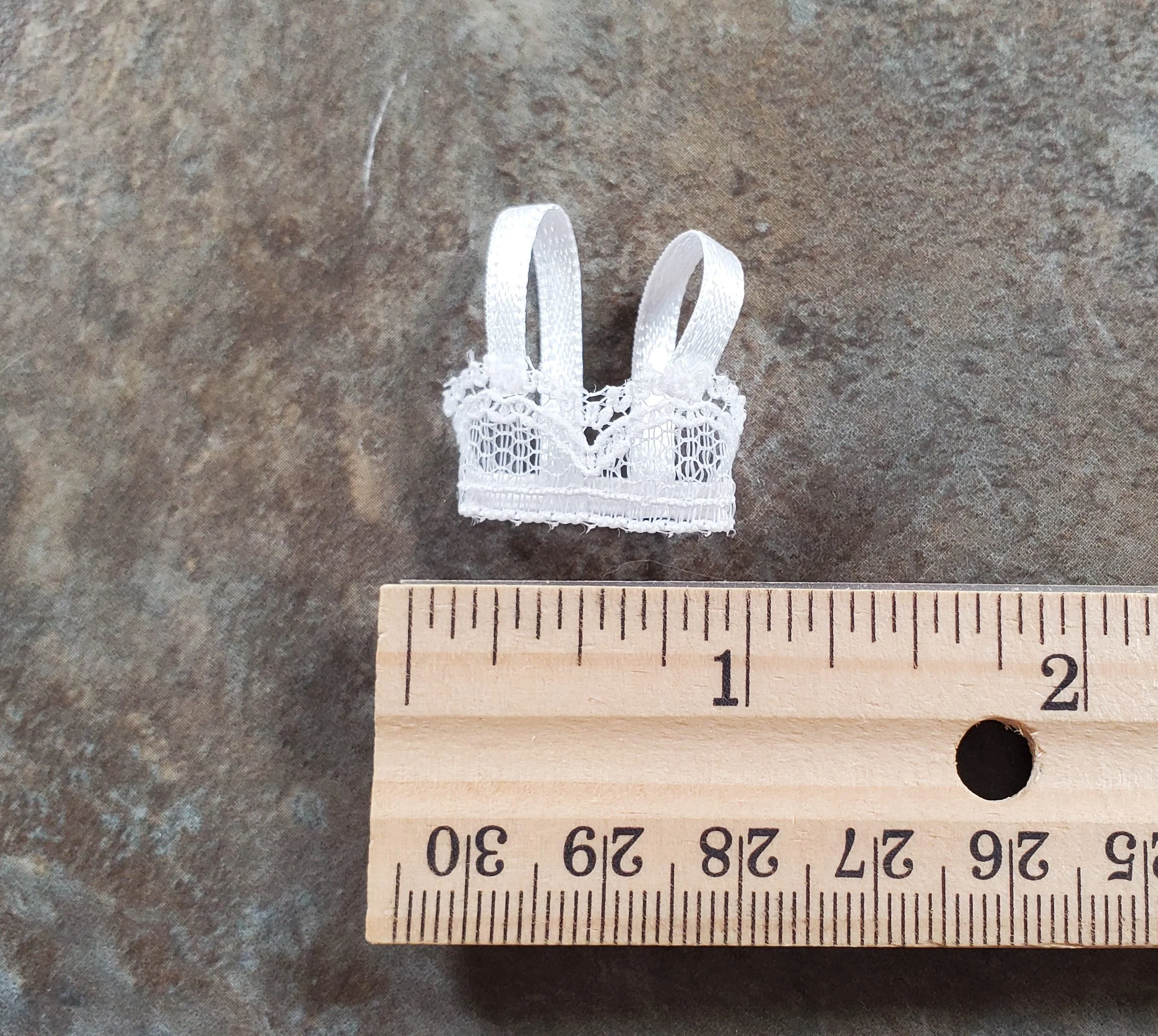 Dollhouse Underwear Ladies Bra White 1:12 Scale Miniature - Image 3