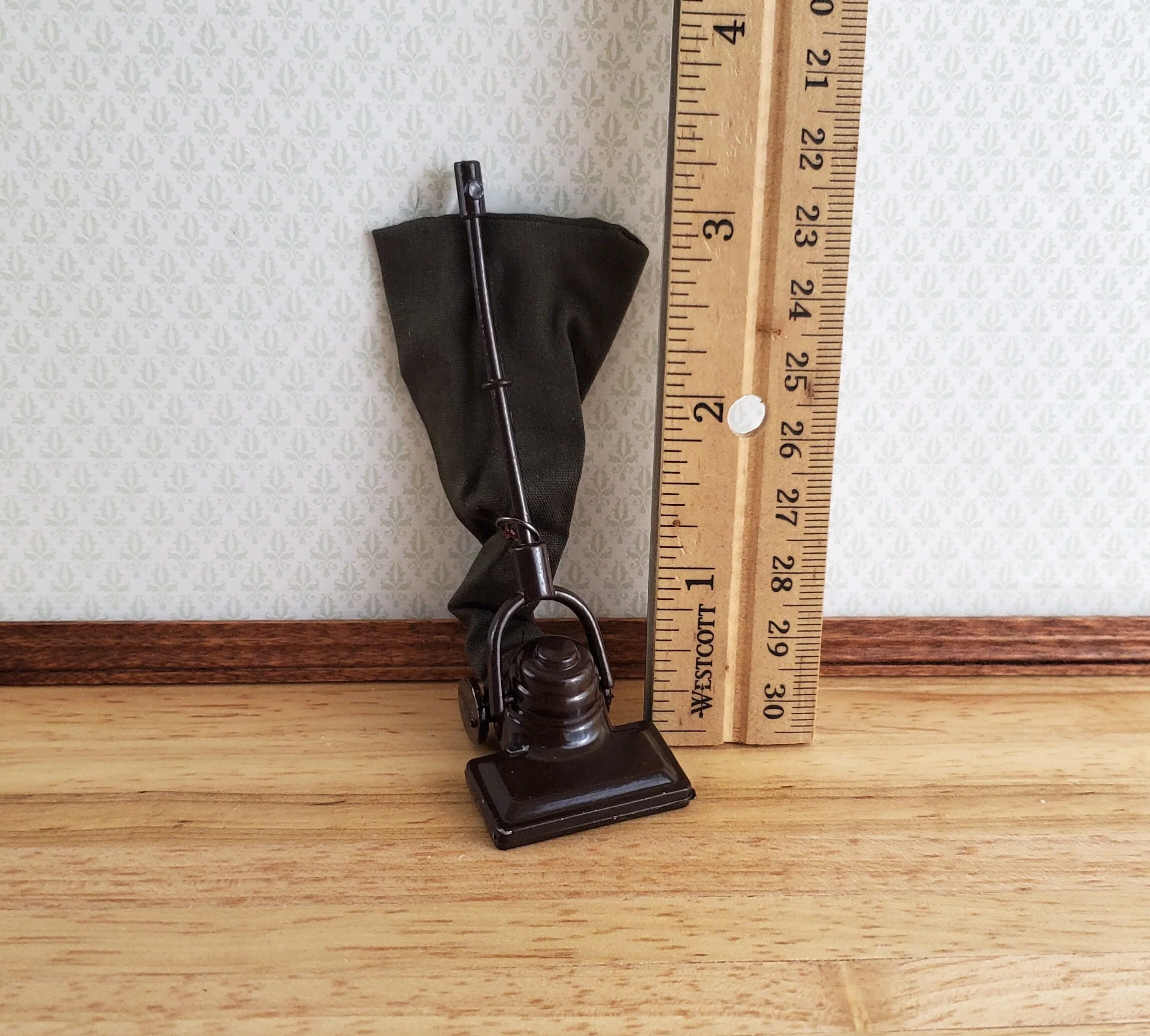 Dollhouse Vacuum Upright with Bag Vintage 1930s Style Metal 1:12 Scale Miniature - Image 3