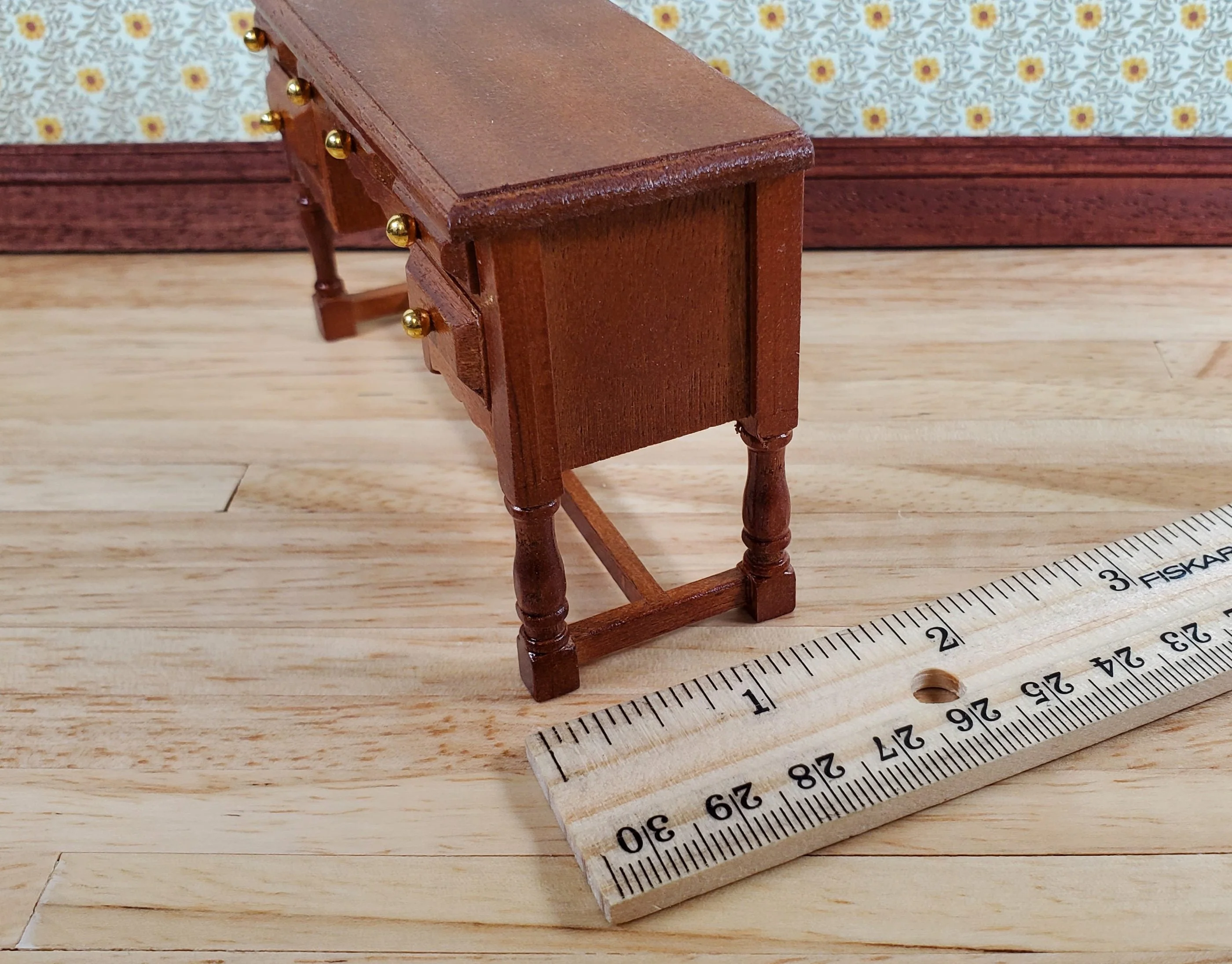 Dollhouse Vanity or Dressing Table with Drawers 1:12 Scale Miniature Furniture - Image 6