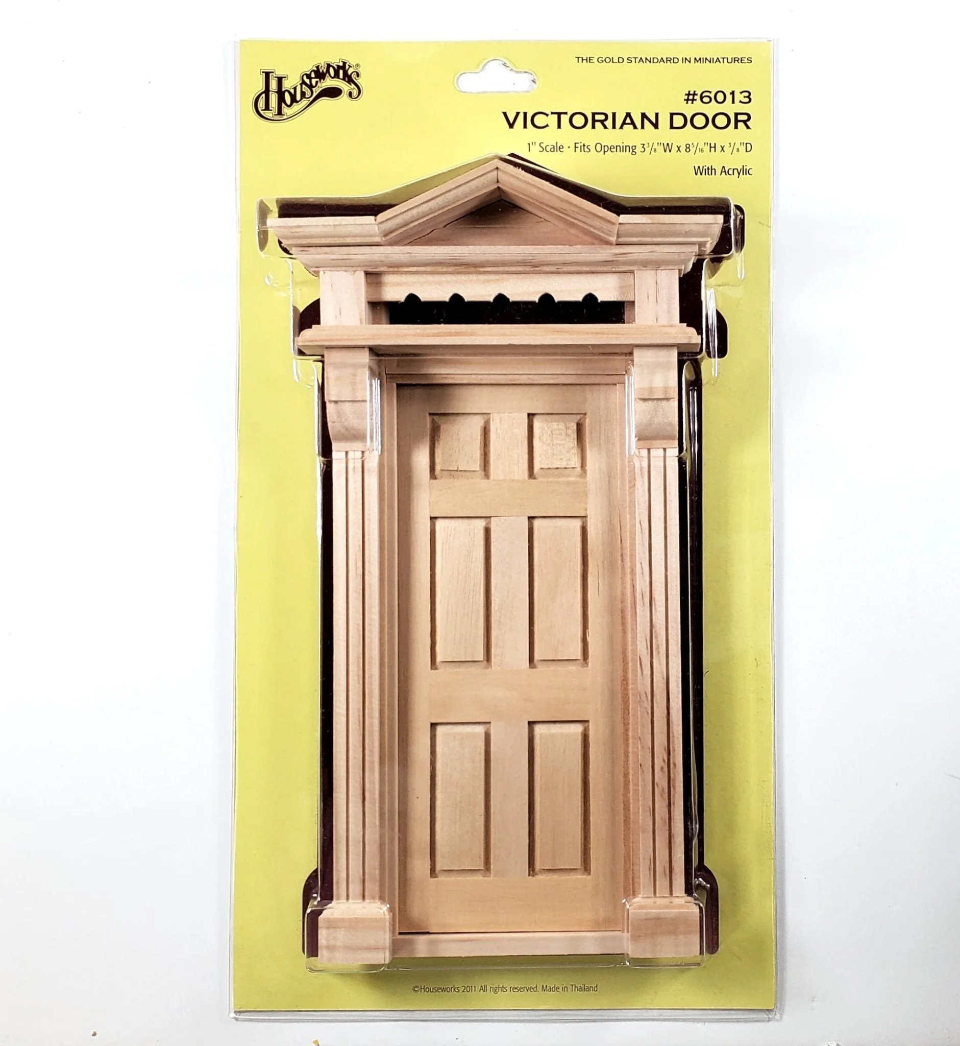 Dollhouse Victorian Door Exterior 6 Panel 1:12 Scale Miniature Houseworks #6013 - Image 4