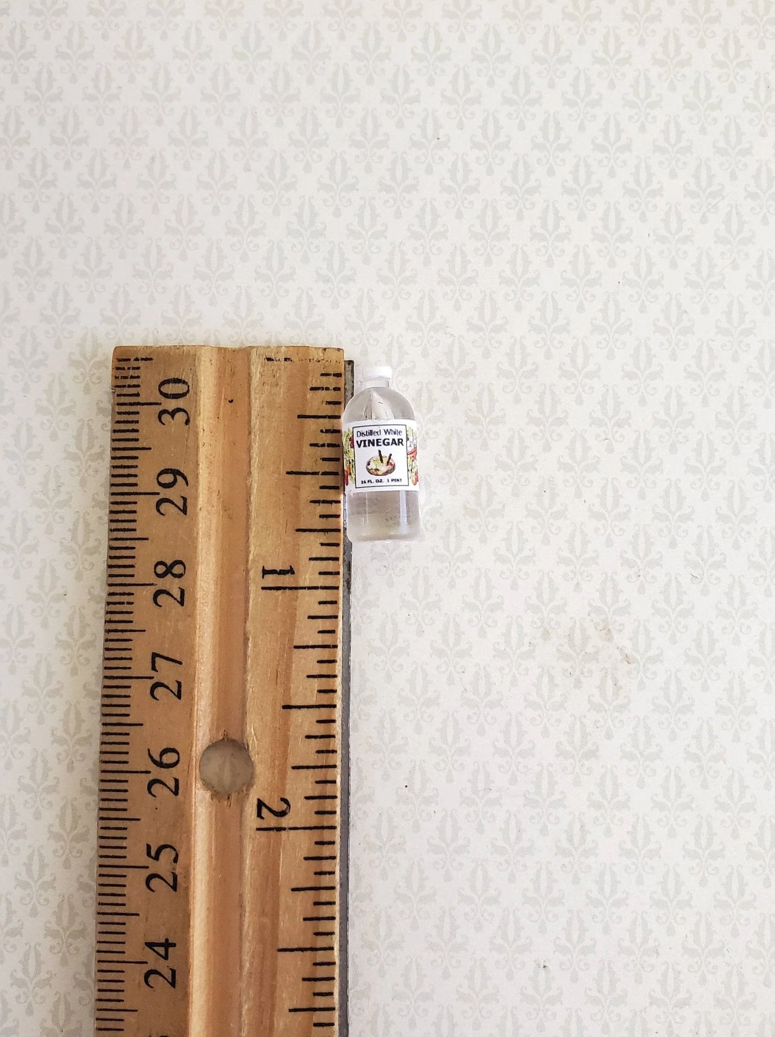 Dollhouse Vinegar Distilled White Large Bottle 1:12 Scale Food Groceries Kitchen - Image 3