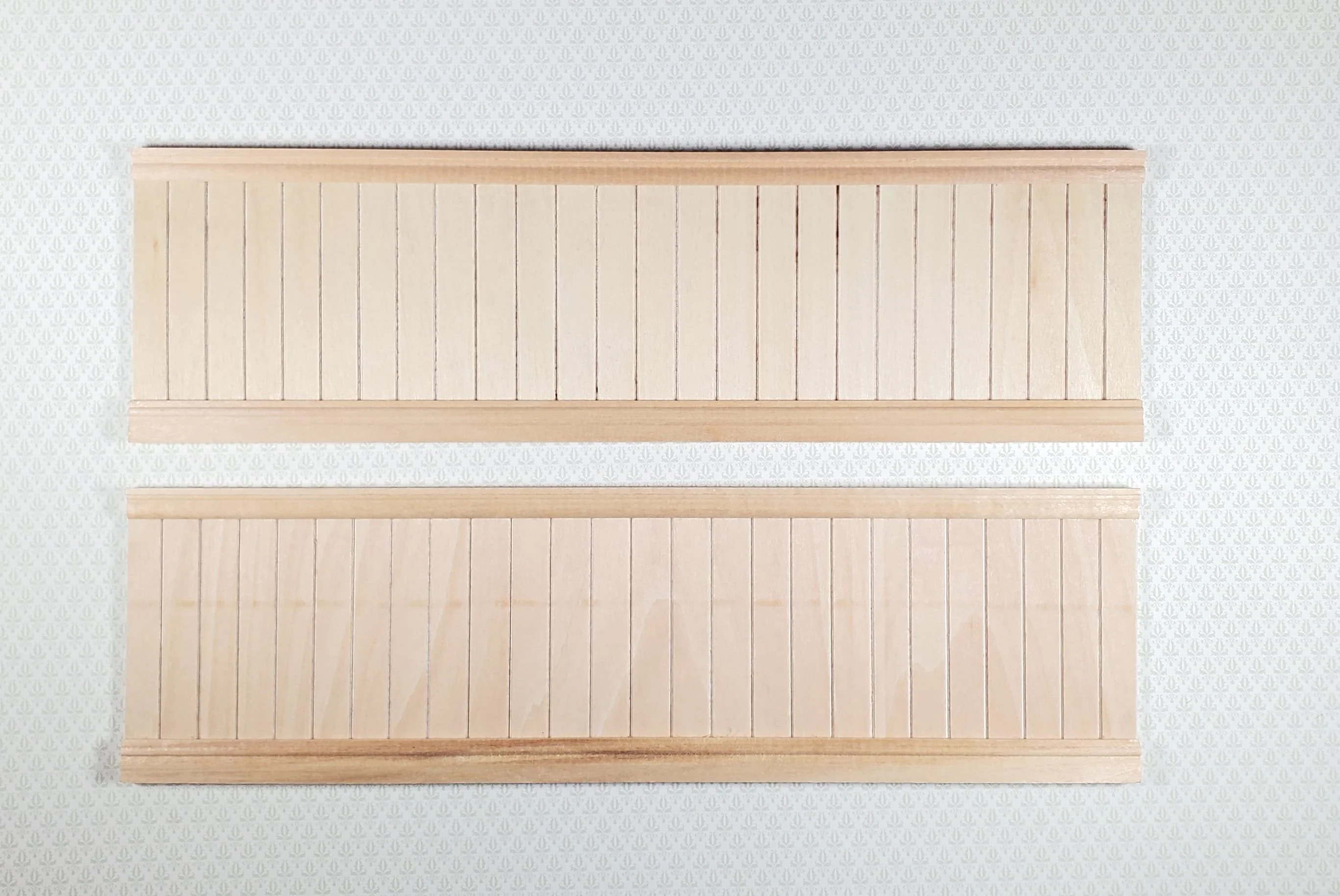 Dollhouse Wainscoting Wall Panels Wood Paneling 2 Sheets 1:12 Scale Miniature