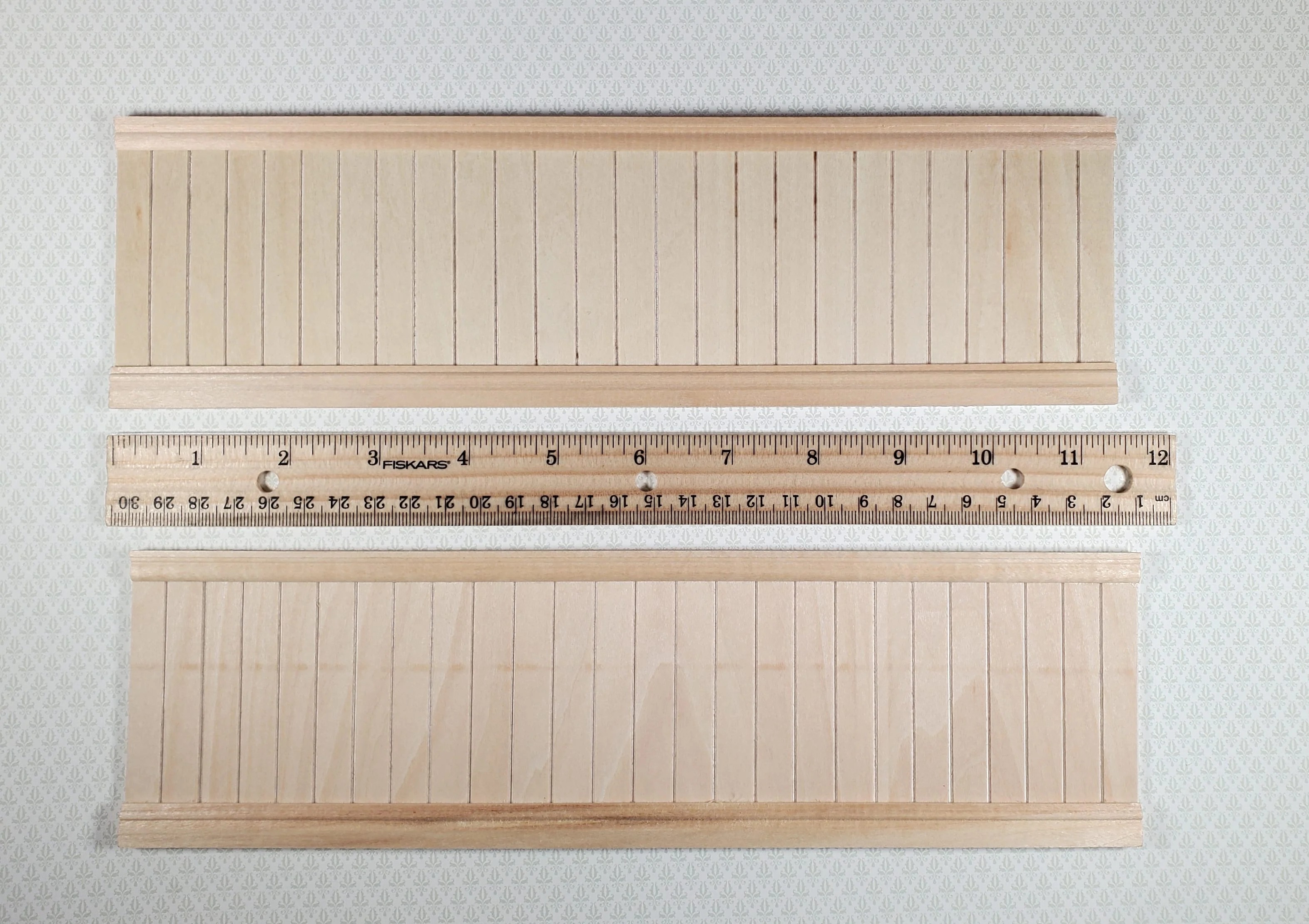 Dollhouse Wainscoting Wall Panels Wood Paneling 2 Sheets 1:12 Scale Miniature - Image 3