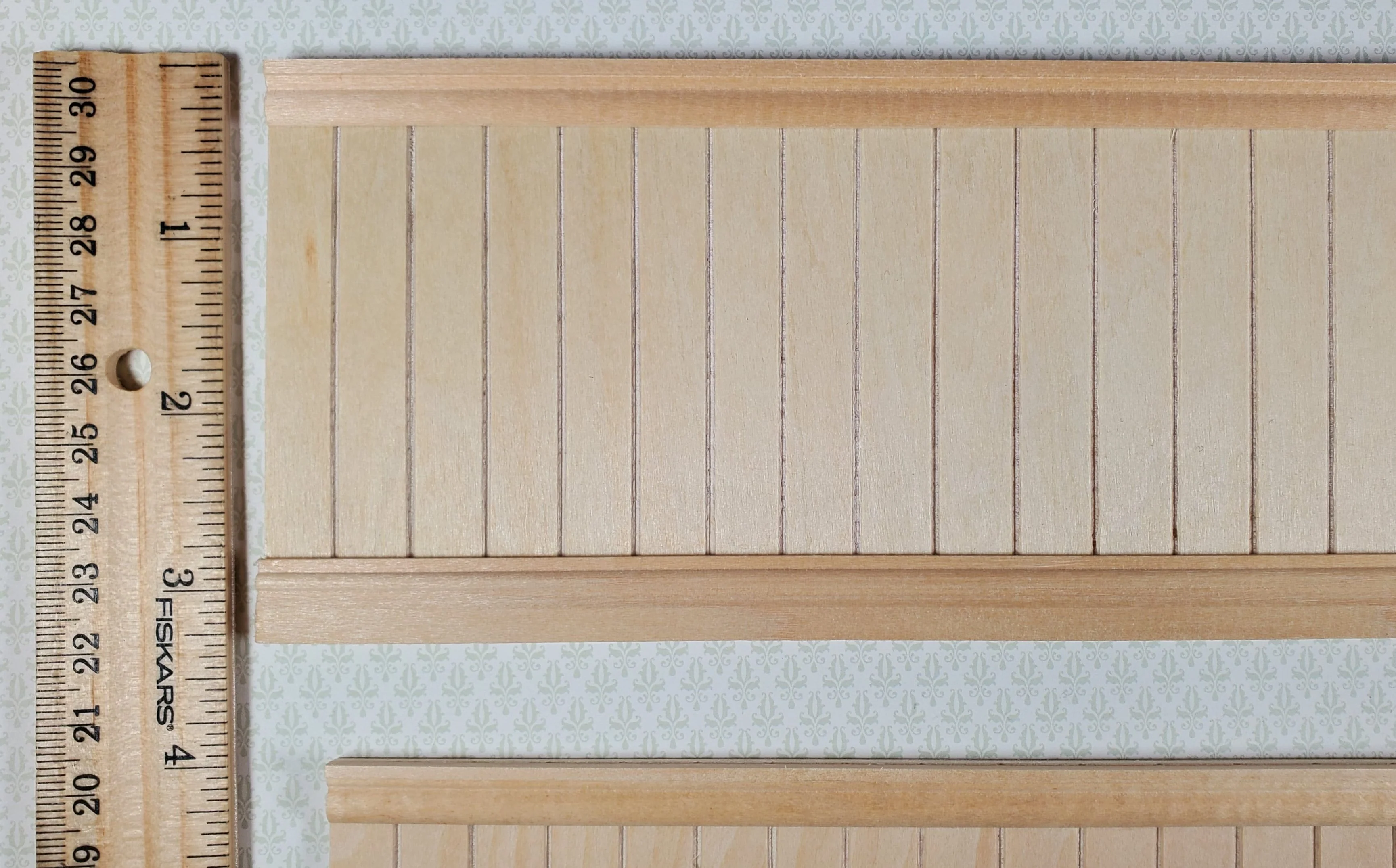Dollhouse Wainscoting Wall Panels Wood Paneling 2 Sheets 1:12 Scale Miniature - Image 4