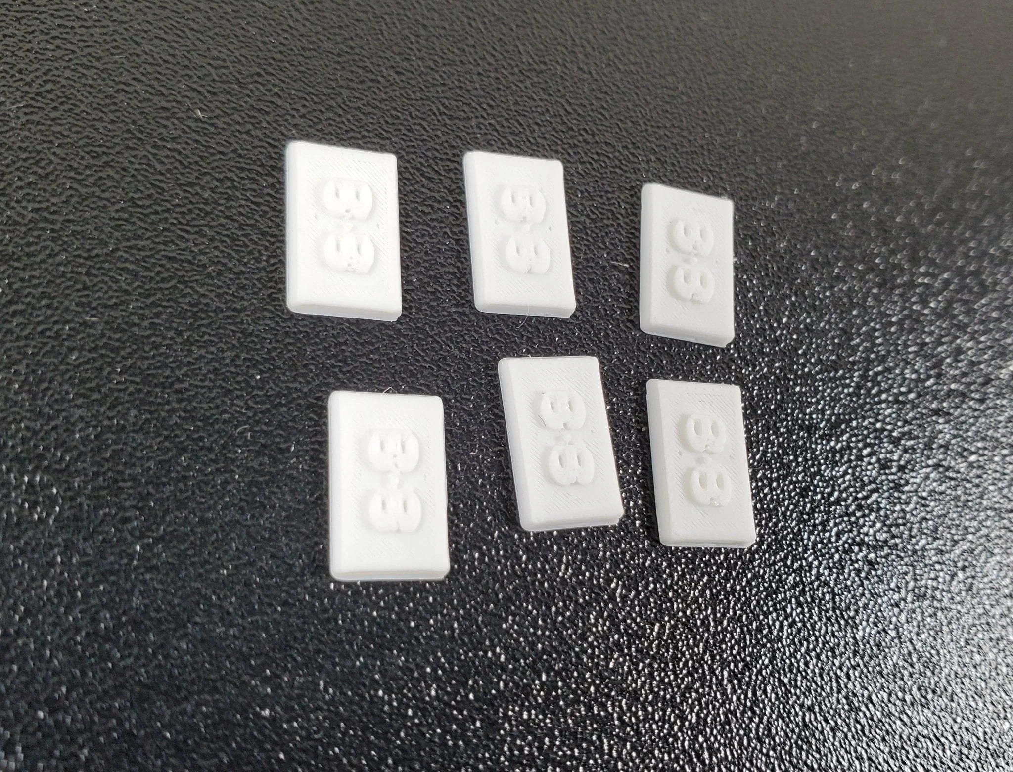 Dollhouse Wall Outlets Tiny Plug Set of 6 1:12 Scale Modern Miniatures - Image 2
