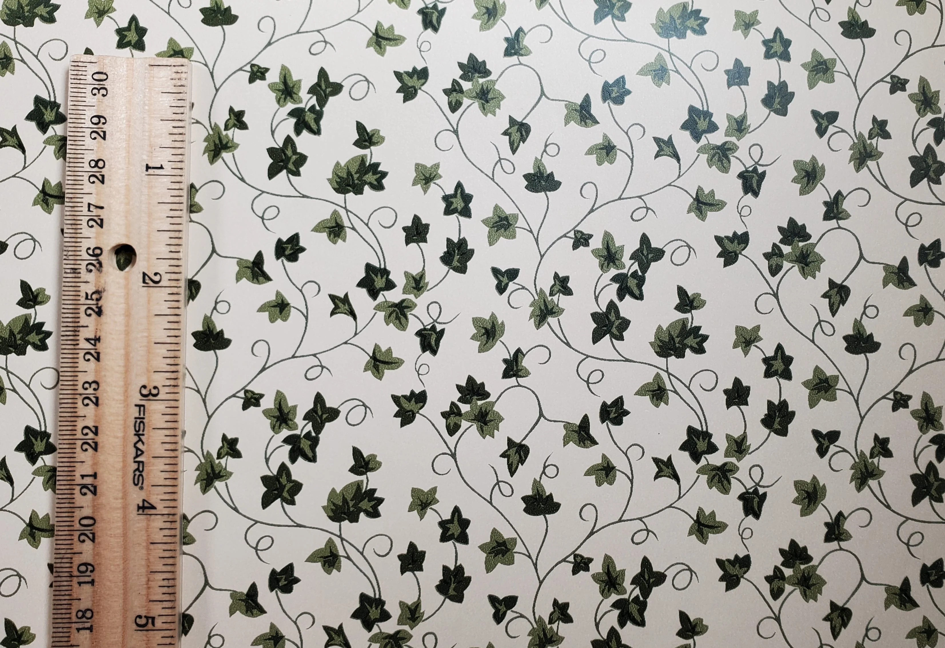 Dollhouse Wallpaper Climbing Ivy Beige 3 Sheets 1:12 Scale Miniature - Image 3