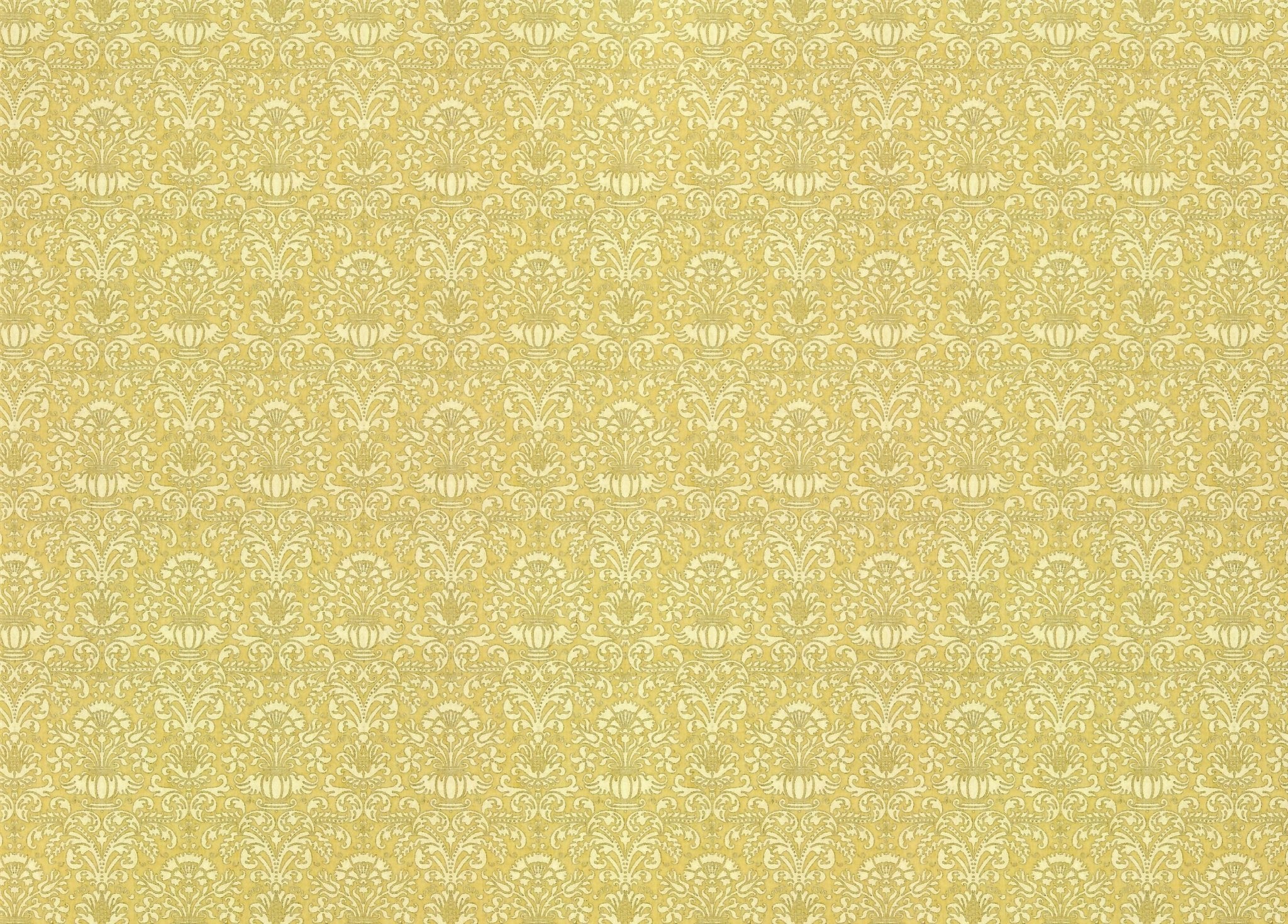 Dollhouse Wallpaper Damask Dark Gold/Beige Victorian 1:12 Scale Itsy Bitsy Miniatures