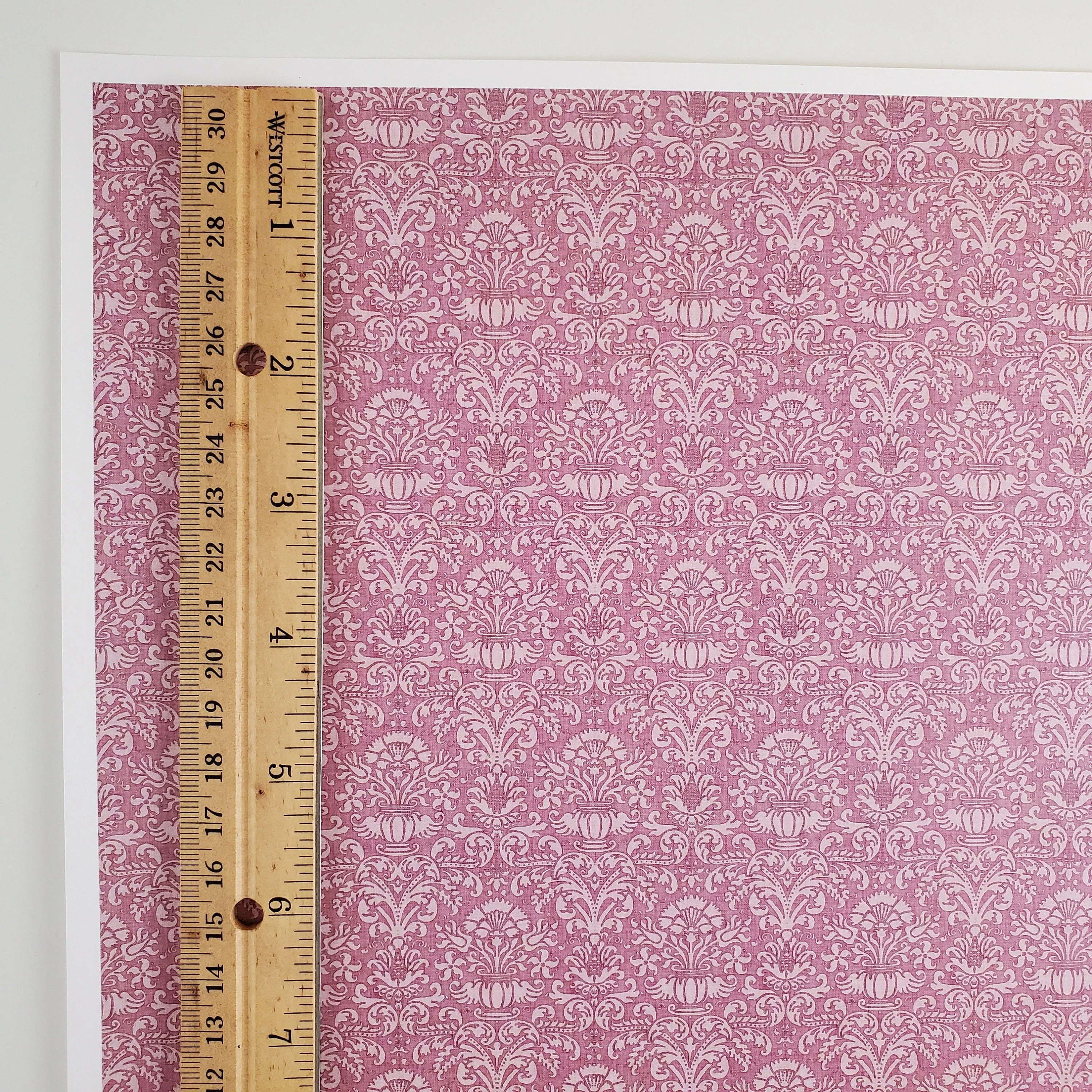 Dollhouse Wallpaper Damask "Purple Orchid" Victorian 1:12 Scale Itsy Bitsy Miniatures - Image 3