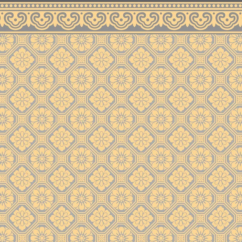 Dollhouse Wallpaper "Hachi" Japanese Floral Bradbury & Bradbury 1:12 Scale