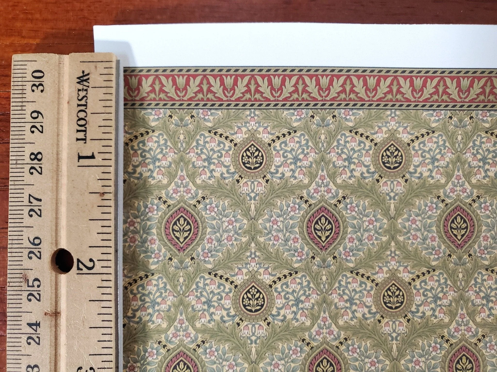 Dollhouse Wallpaper Knightsbridge Olive Green Bradbury & Bradbury 1:12 Scale - Image 3