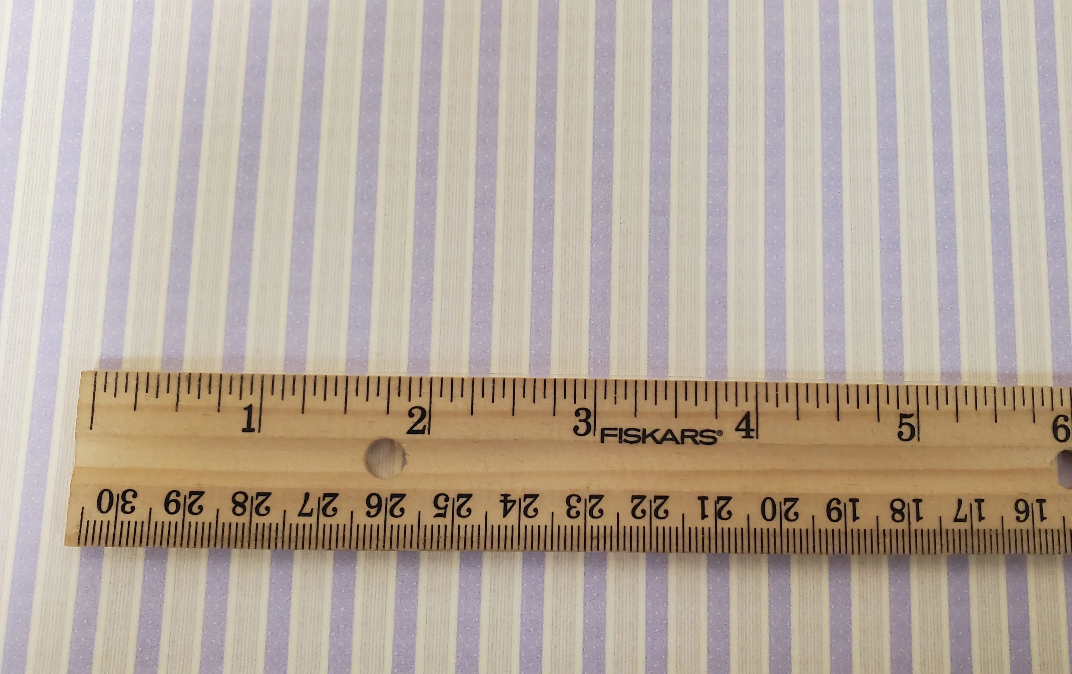 Dollhouse Wallpaper Lavender Purple Stripes 1:12 Scale Miniature by Itsy Bitsy - Image 4