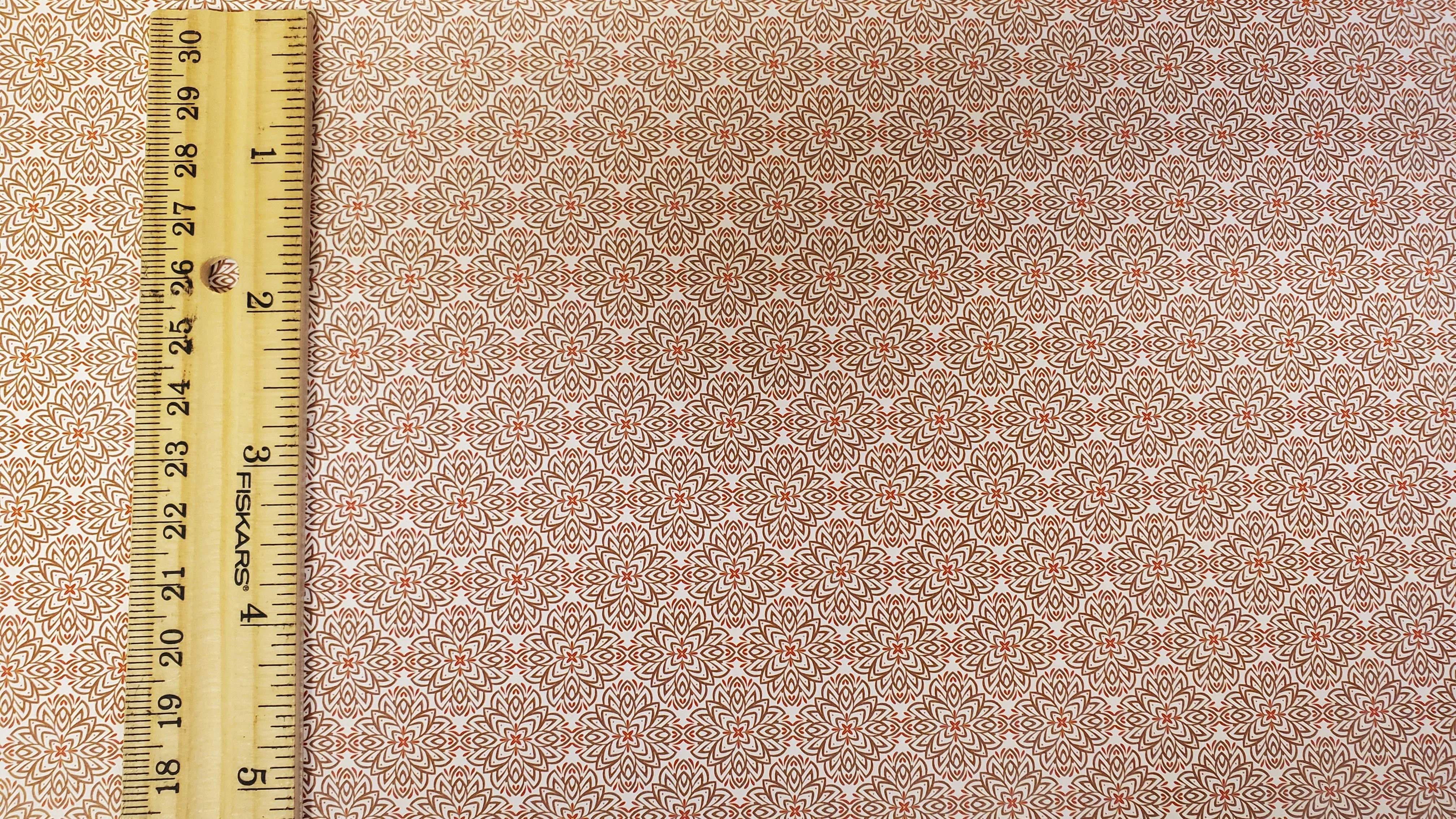 Dollhouse Wallpaper or Flooring 3 Sheets Beige Red 1:12 Scale Mid Century Modern - Image 3