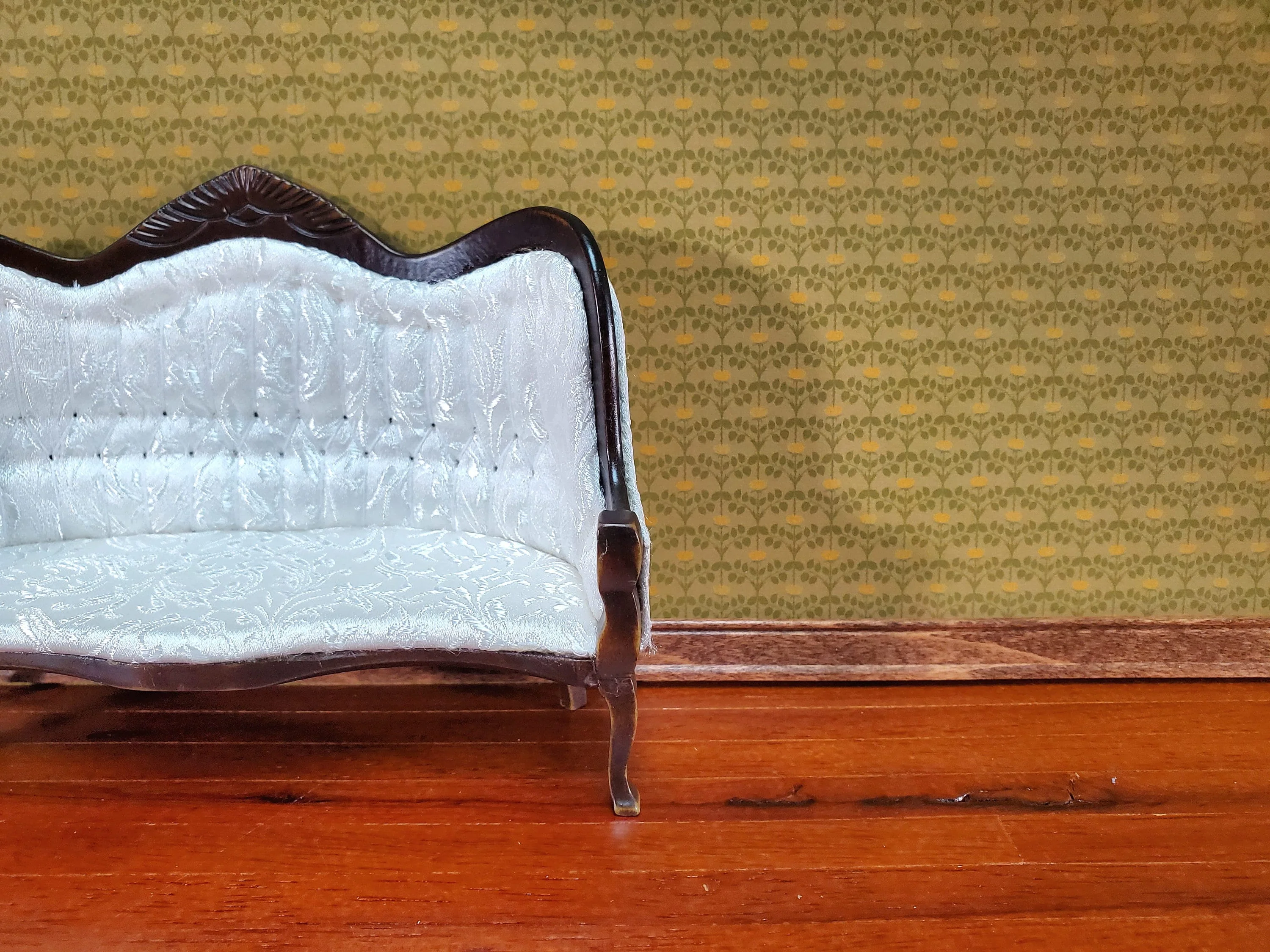 Dollhouse Wallpaper Peacock Craftsman Style Bradbury & Bradbury 1:12 Scale - Image 2