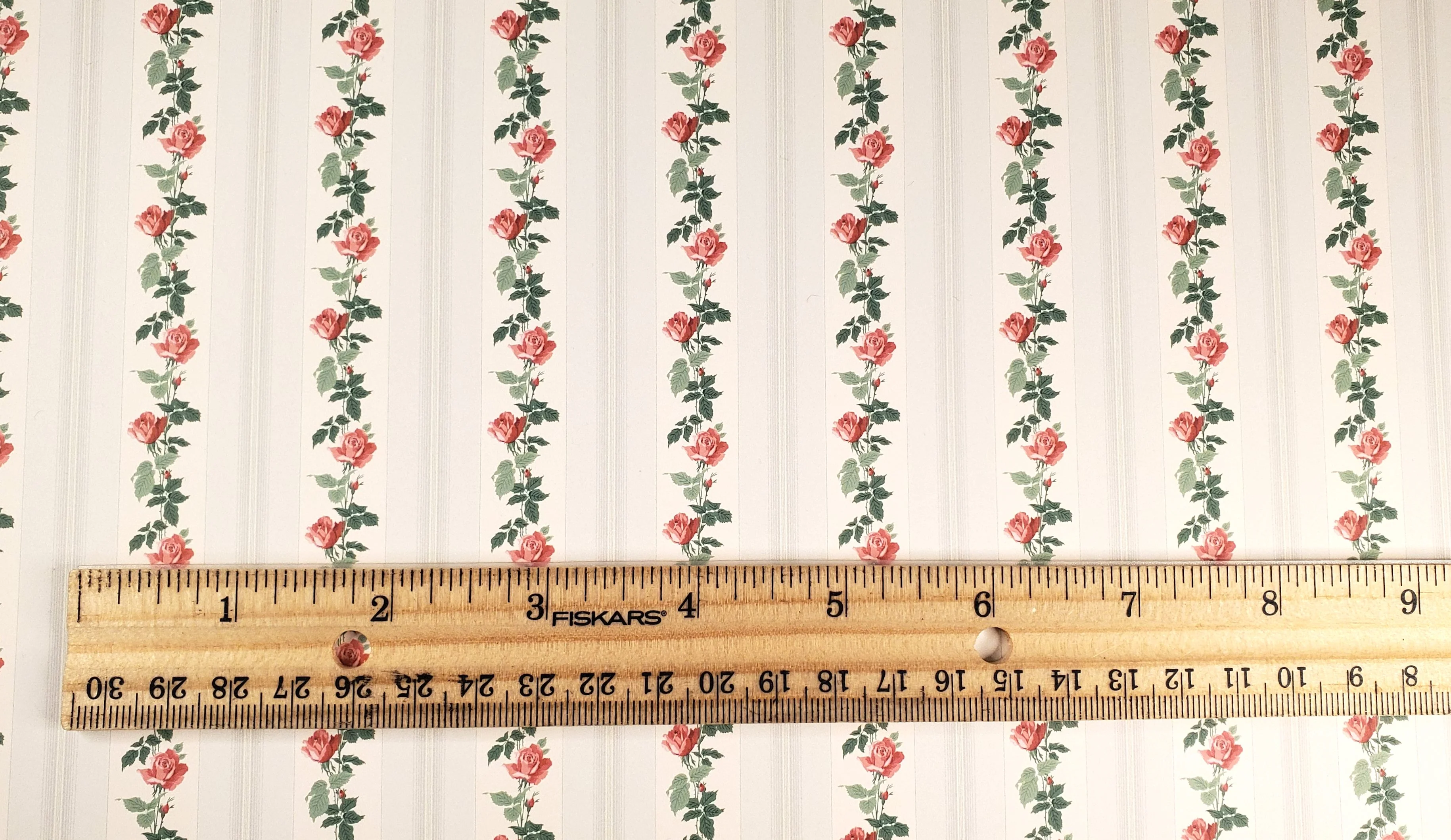 Dollhouse Wallpaper Still More Roses Bradbury & Bradbury 1:12 Scale Miniature - Image 3