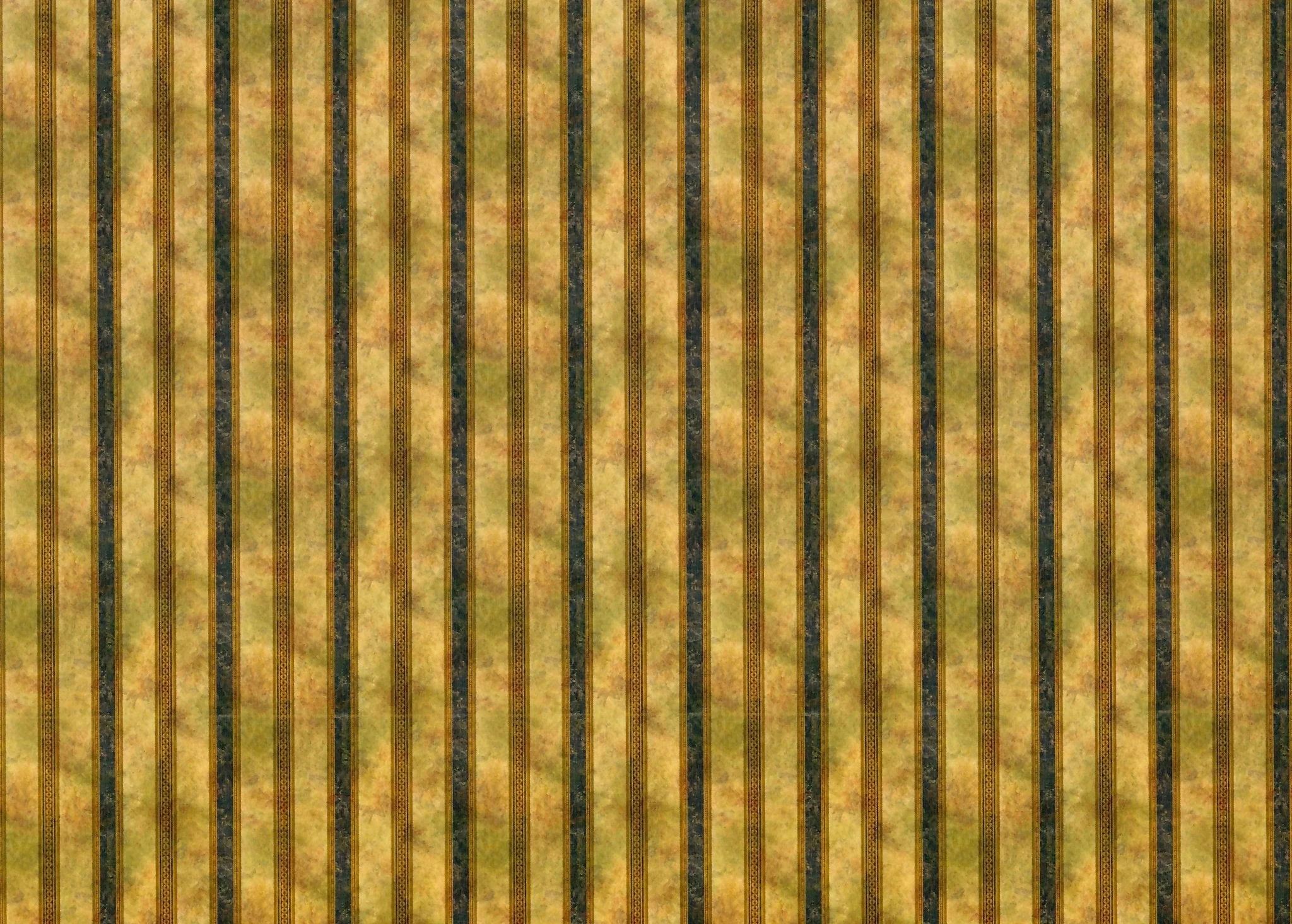 Dollhouse Wallpaper Striped Black Gold Darker 1:12 Scale Itsy Bitsy Miniatures