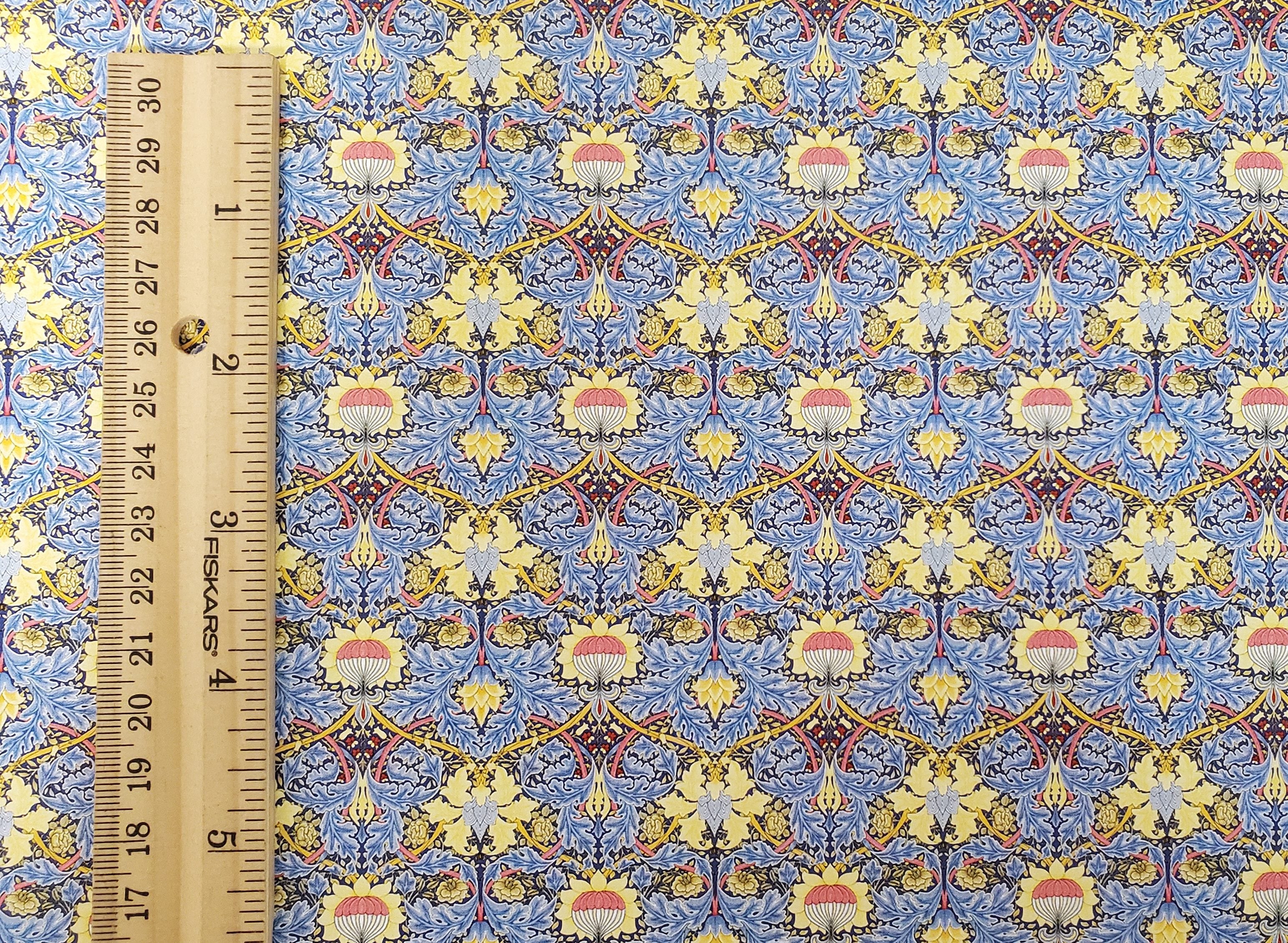 Dollhouse Wallpaper Victorian Morris Style Blue 1:12 Scale Miniature Itsy Bitsy - Image 3
