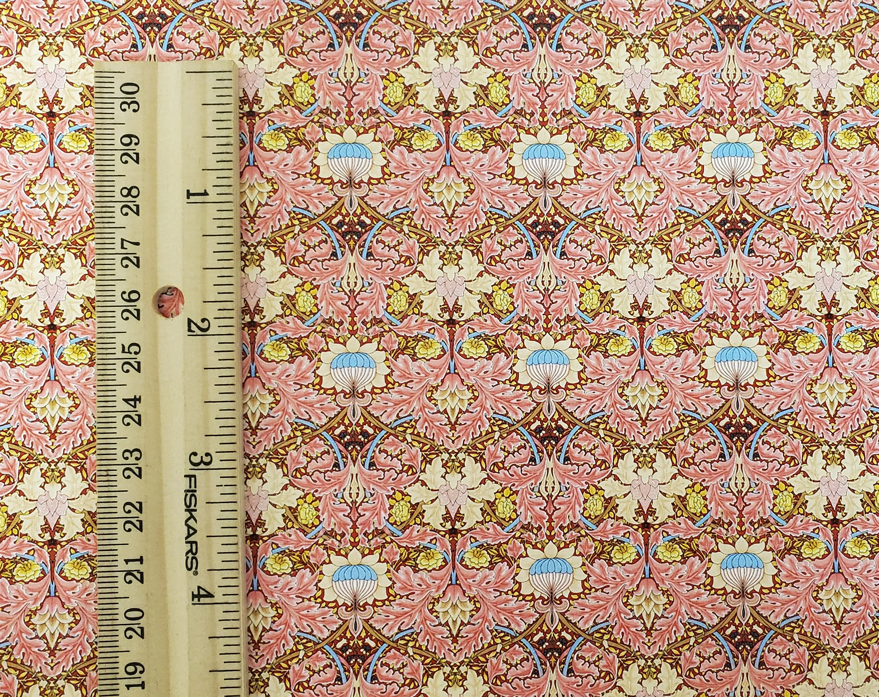 Dollhouse Wallpaper Victorian Morris Style Pink 1:12 Scale Miniature Itsy Bitsy - Image 3
