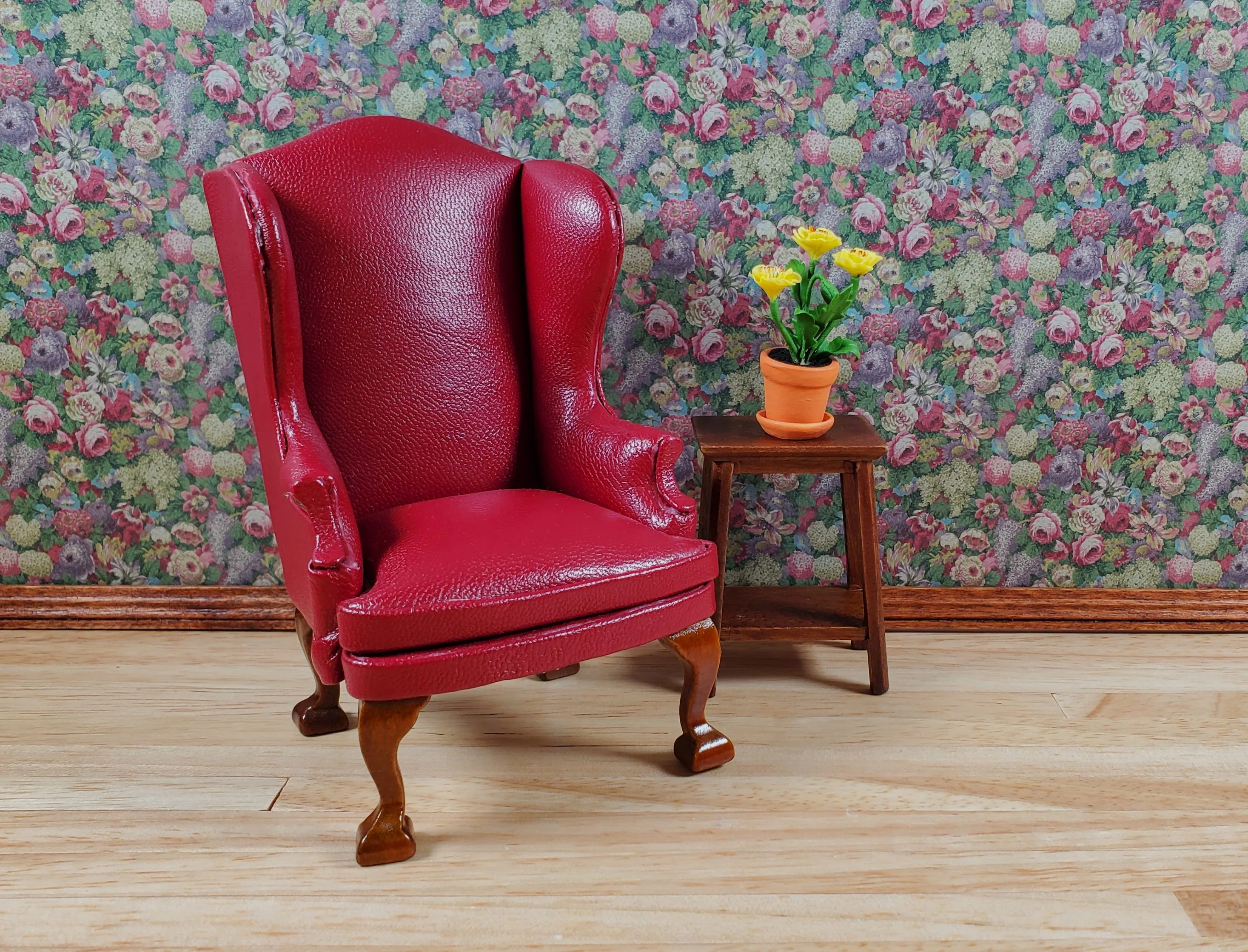 Dollhouse Wallpaper Vintage Rose Garden Bradbury & Bradbury 1:12 Scale - Image 2