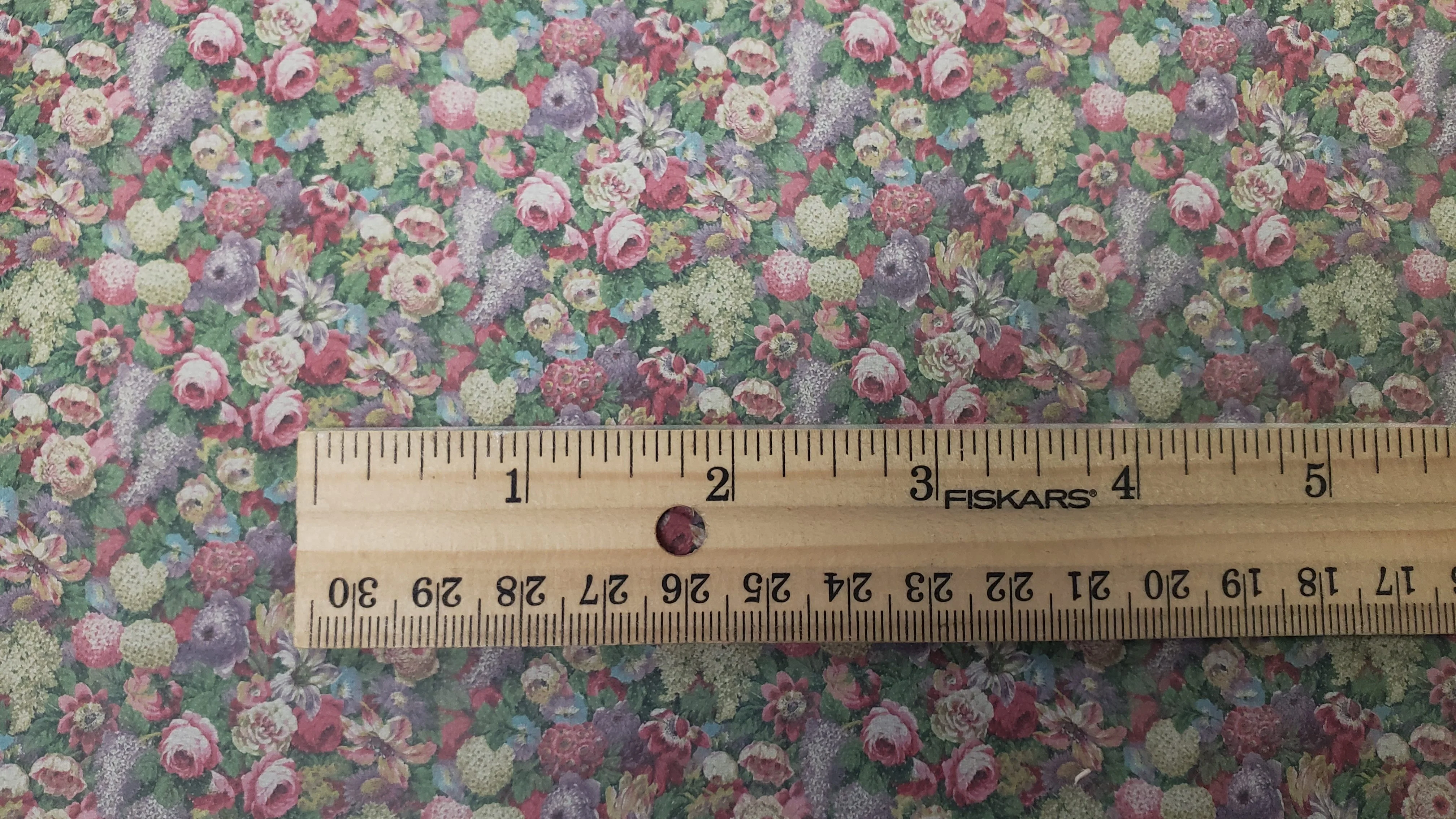 Dollhouse Wallpaper Vintage Rose Garden Bradbury & Bradbury 1:12 Scale - Image 3