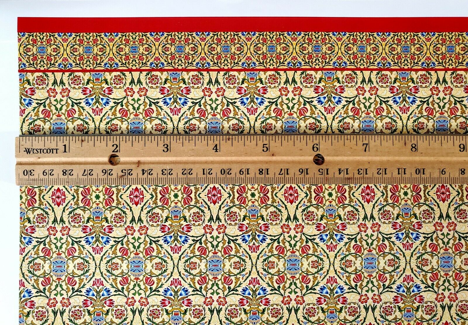 Dollhouse Wallpaper William Morris Beige Red Green Floral World Model WM35702 - Image 5