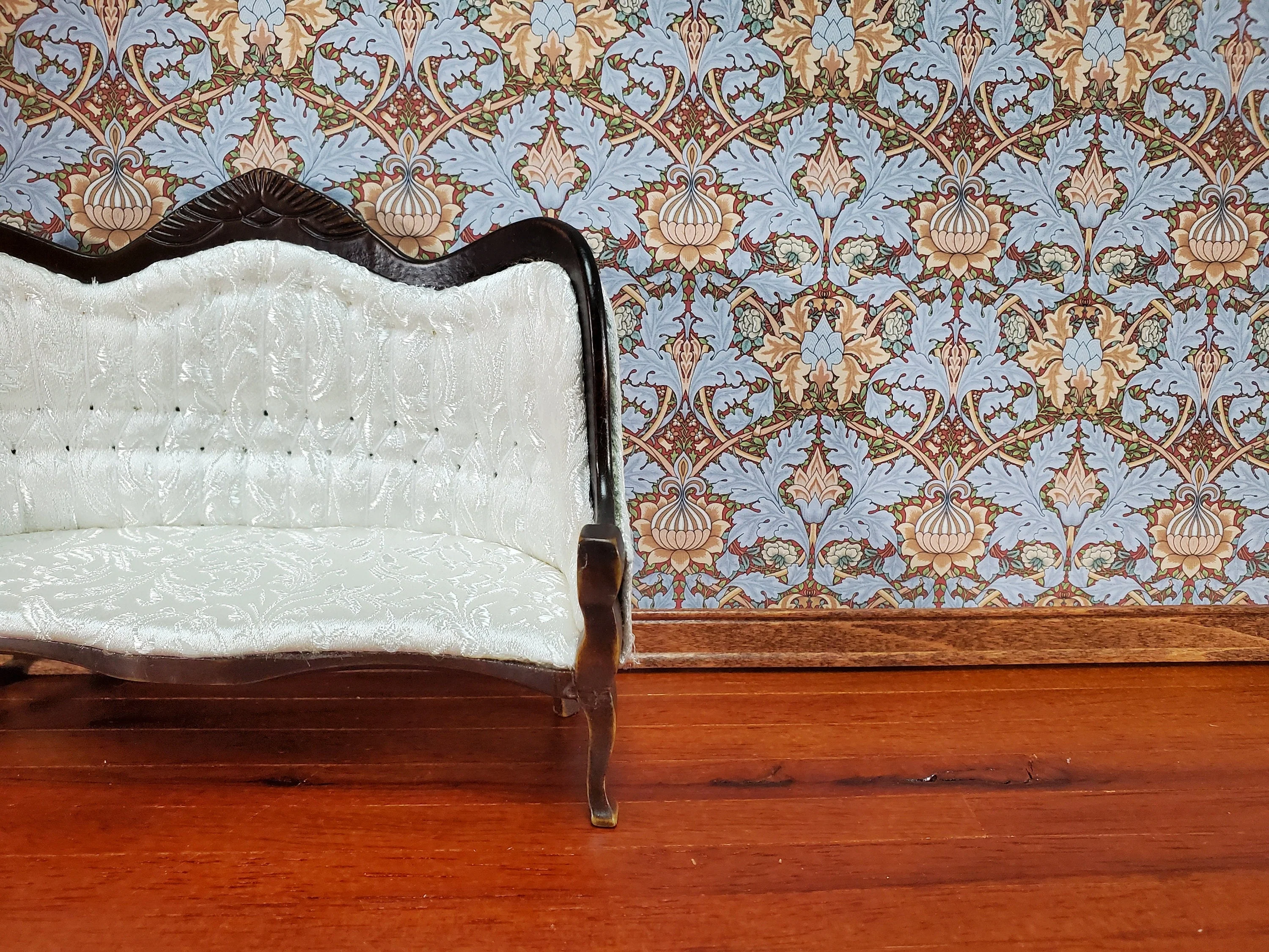 Dollhouse Wallpaper William Morris St James Blue Bradbury & Bradbury 1:12 Scale - Image 2