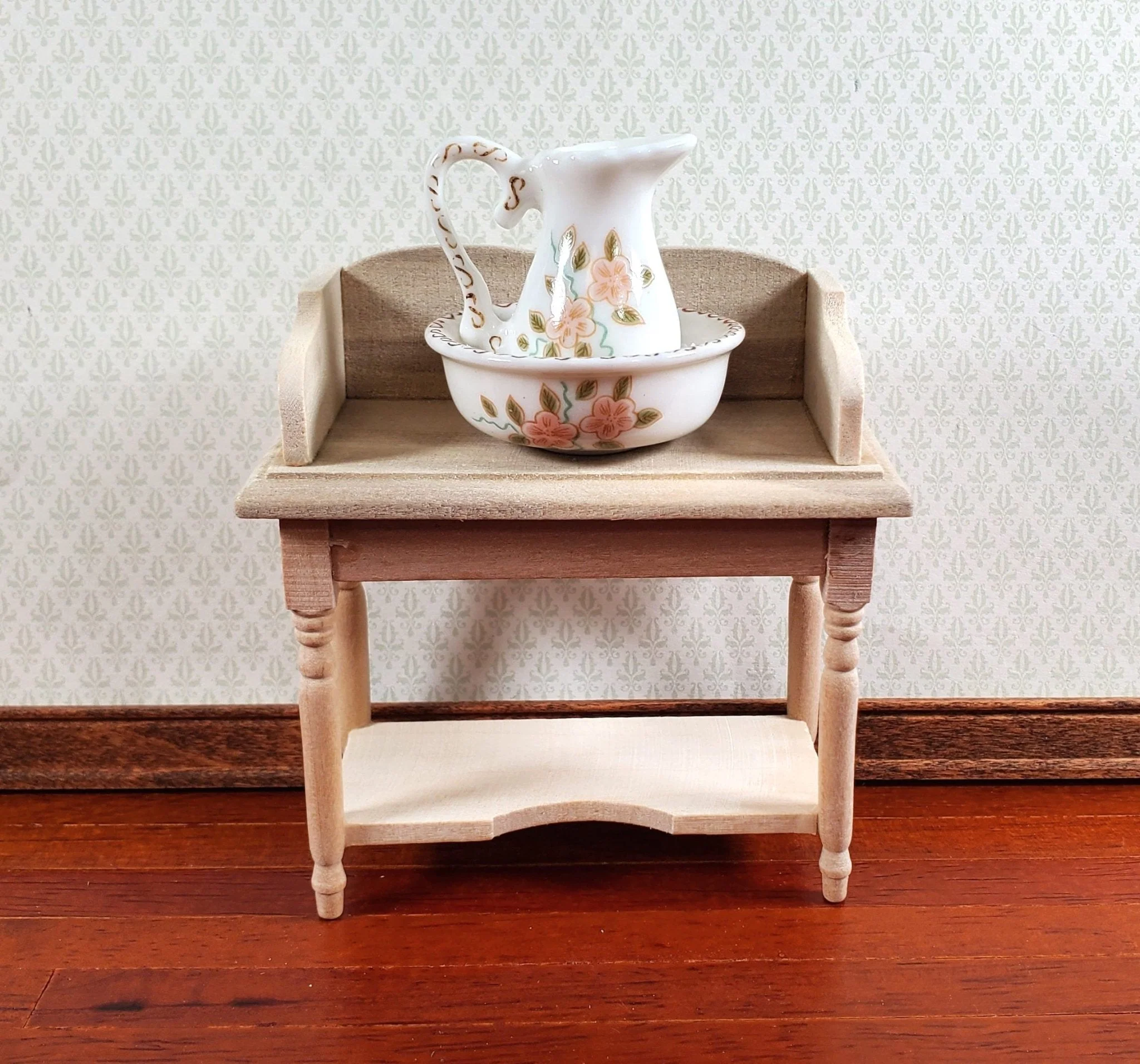 Dollhouse Wash Stand or Sideboard 1:12 Scale Miniature Furniture Unpainted Wood - Image 3