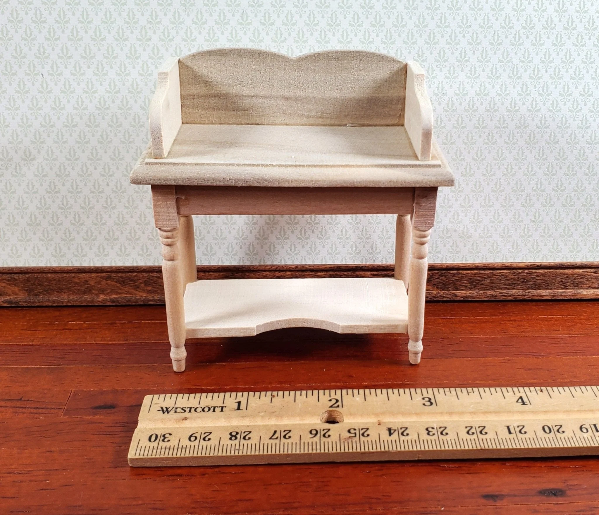 Dollhouse Wash Stand or Sideboard 1:12 Scale Miniature Furniture Unpainted Wood - Image 4