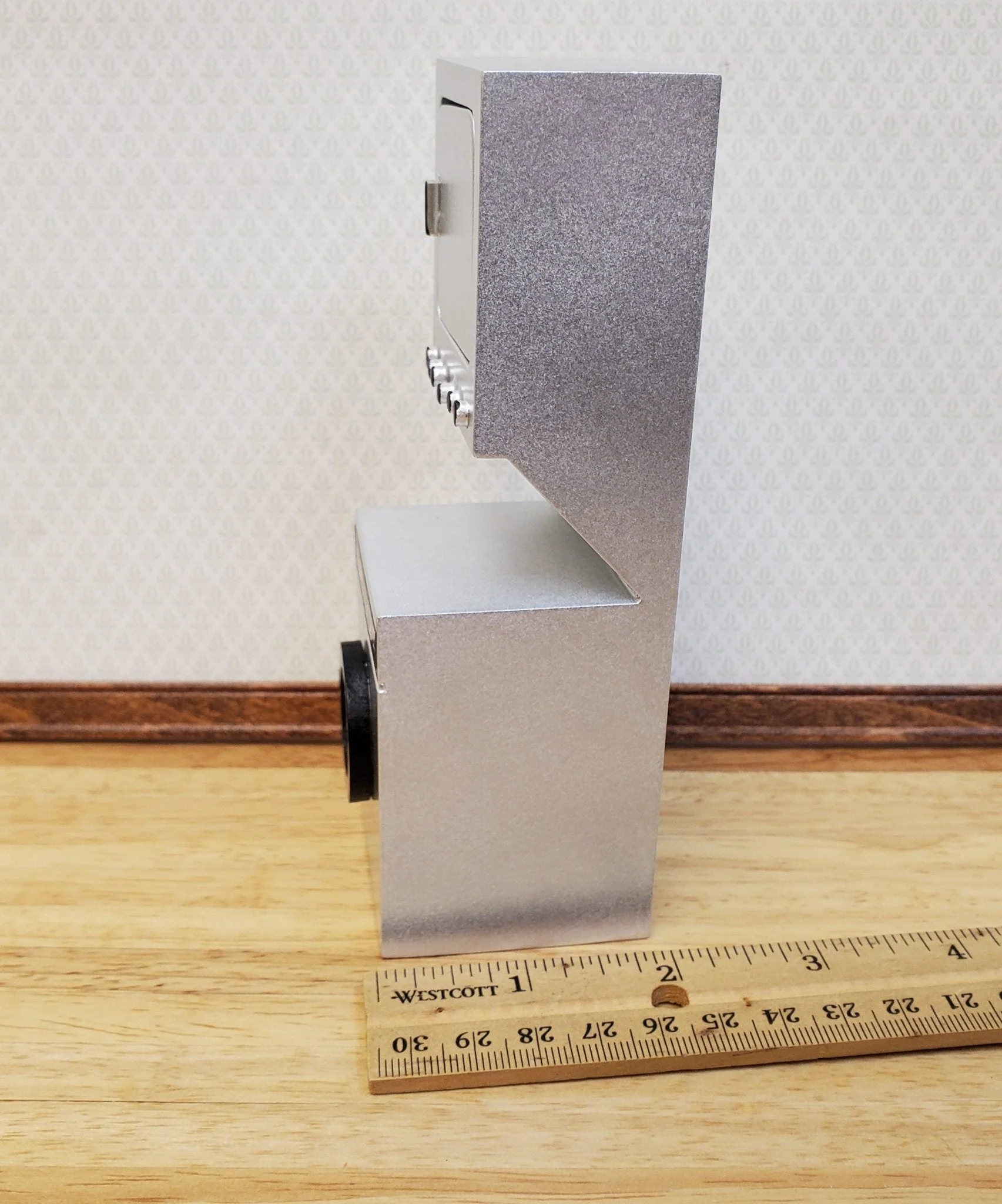 Dollhouse Washing Machine & Dryer Stacked Modern Silver 1:12 Scale Miniature - Image 6