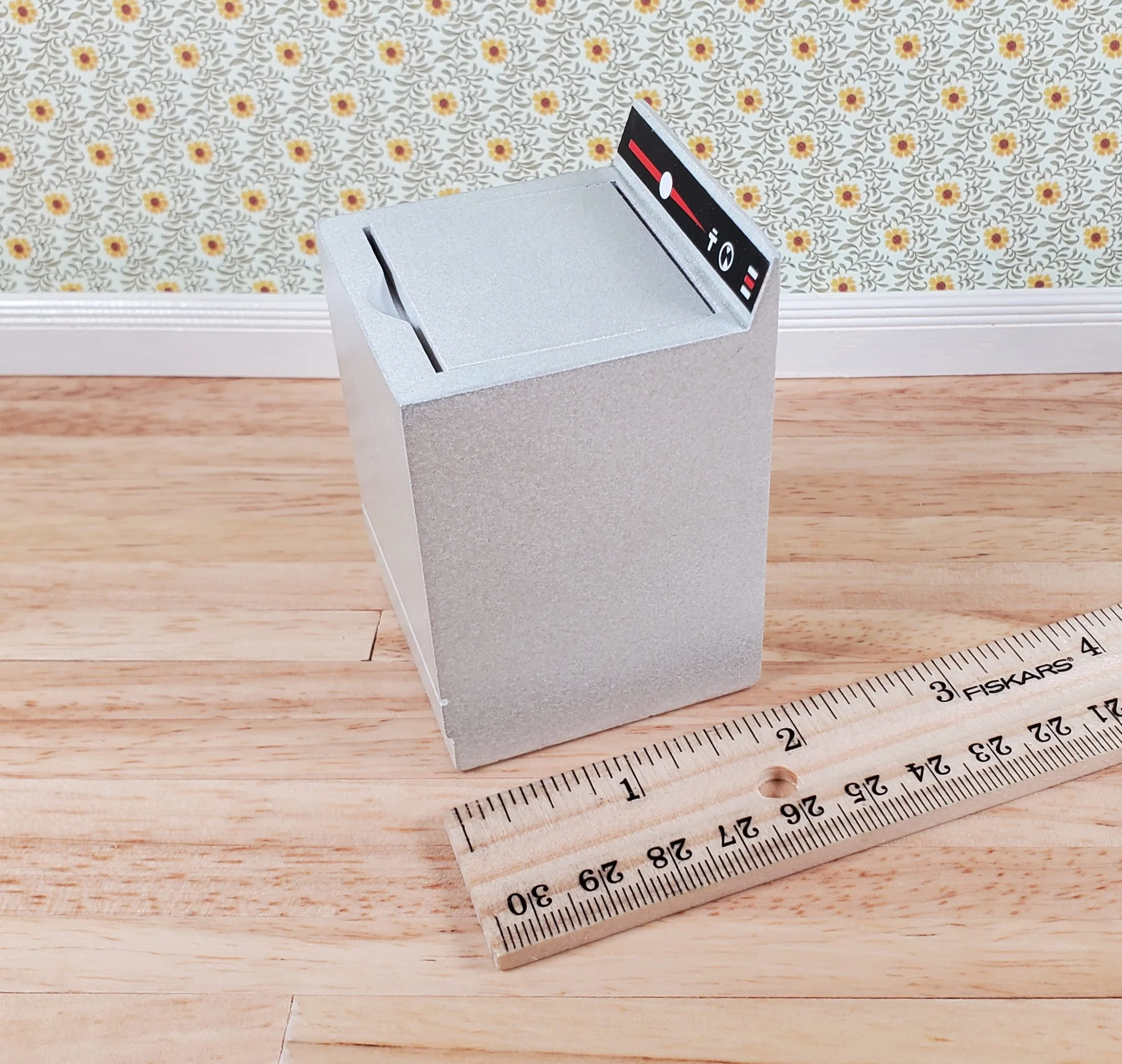 Dollhouse Washing Machine Silver Top Load Wash 1:12 Scale Modern Miniature - Image 7