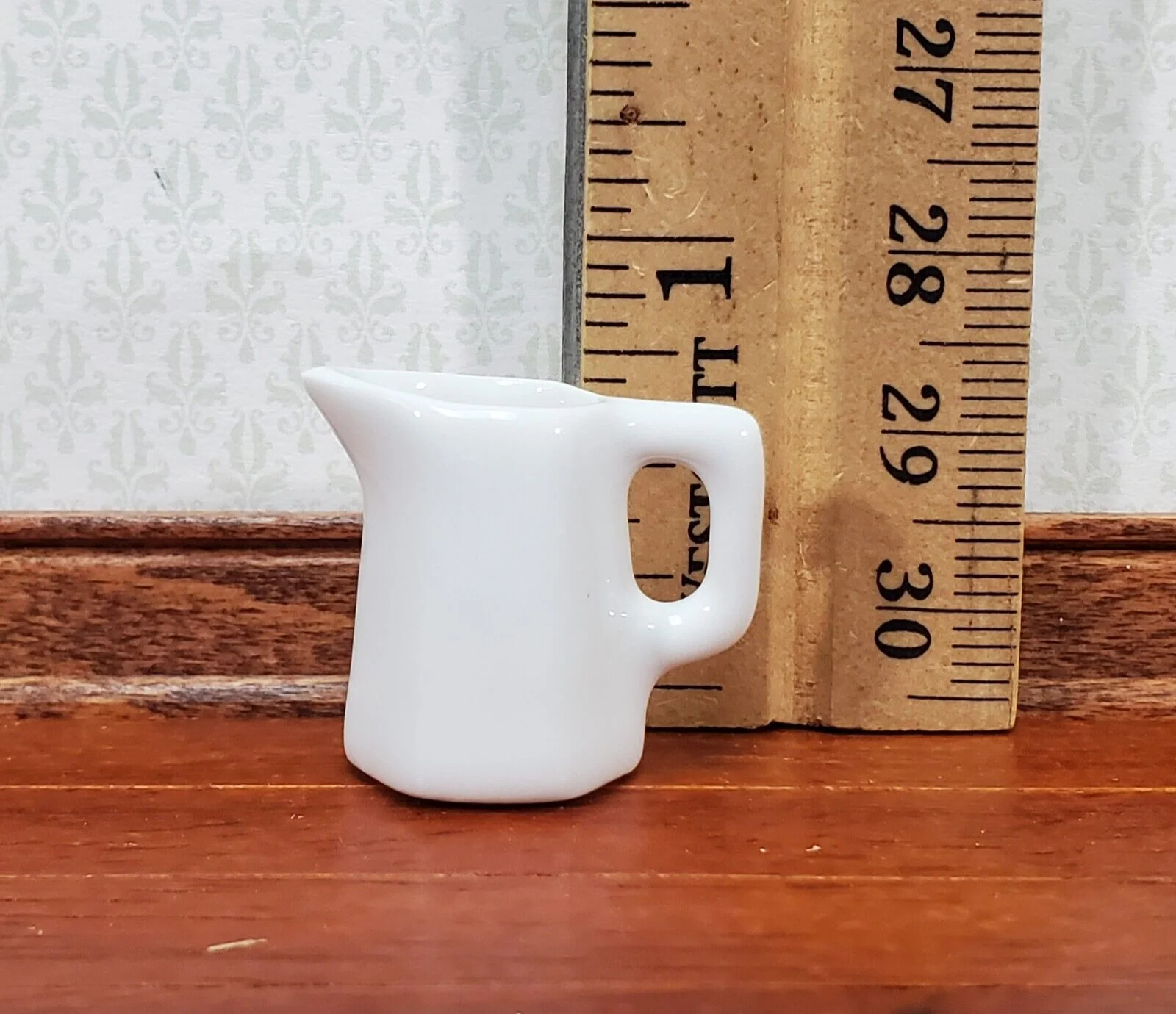 Dollhouse White Pitcher with Handle Ceramic 1:12 Scale Miniature Kitchen Dishes - Image 5