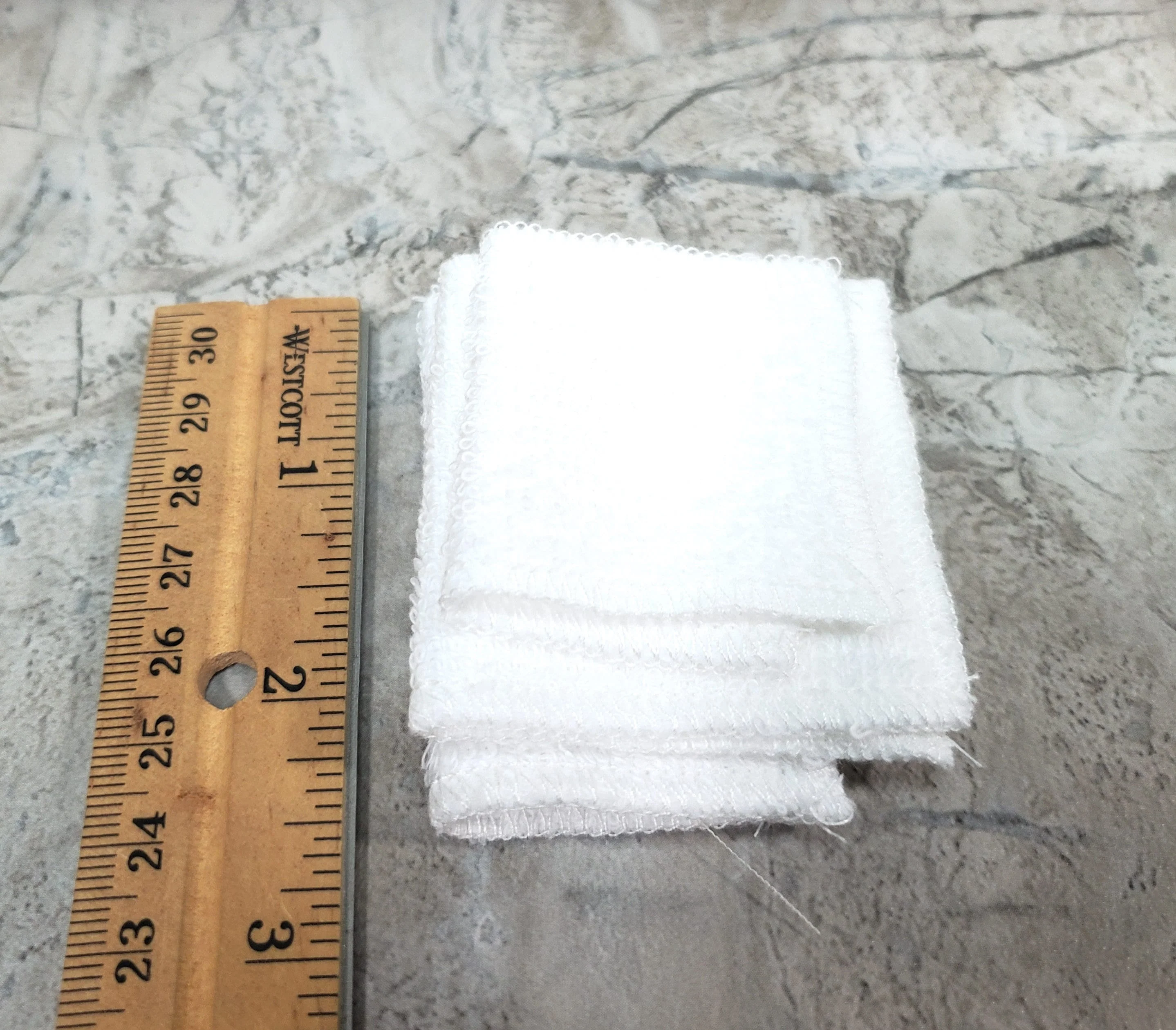 Dollhouse White Towels Set of 3 Bath or Beach 1:12 Scale Miniature Bathroom - Image 7