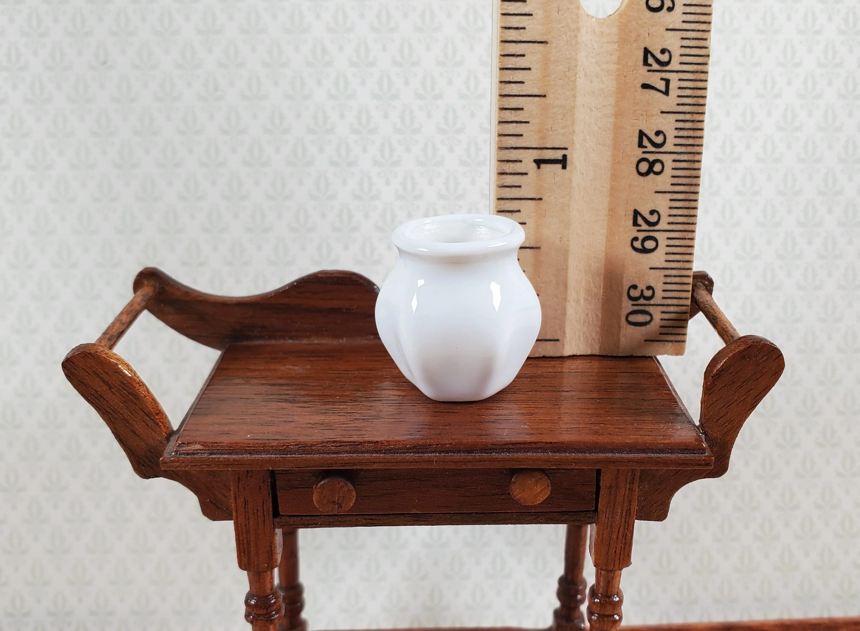 Dollhouse White Vase Ceramic LARGE 1:12 or 1/6 Scale Miniature Scenes - Image 4